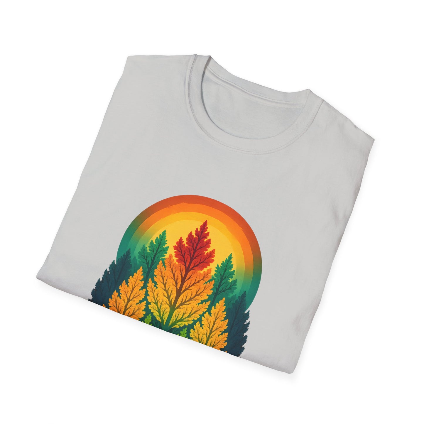 Fractal Forest T-Shirt – Nature Graphic Tee, Outdoor Shirt