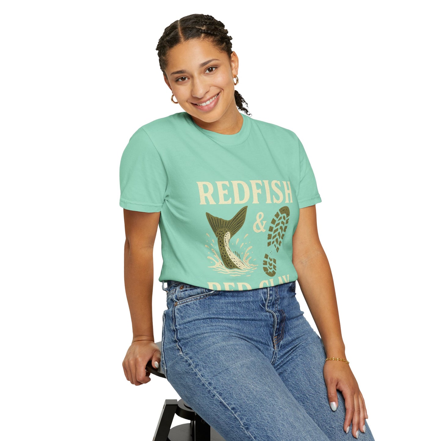Southern Style Red Fish Garment-Dyed T-shirt