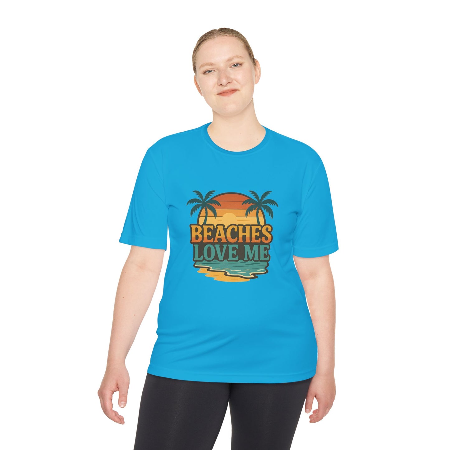 Beach Vibes Unisex Moisture Wicking Tee, Summer T-Shirt, Vacation Wear, Funny Beach Shirt, Gift for Beach Lovers, Outdoor Activities