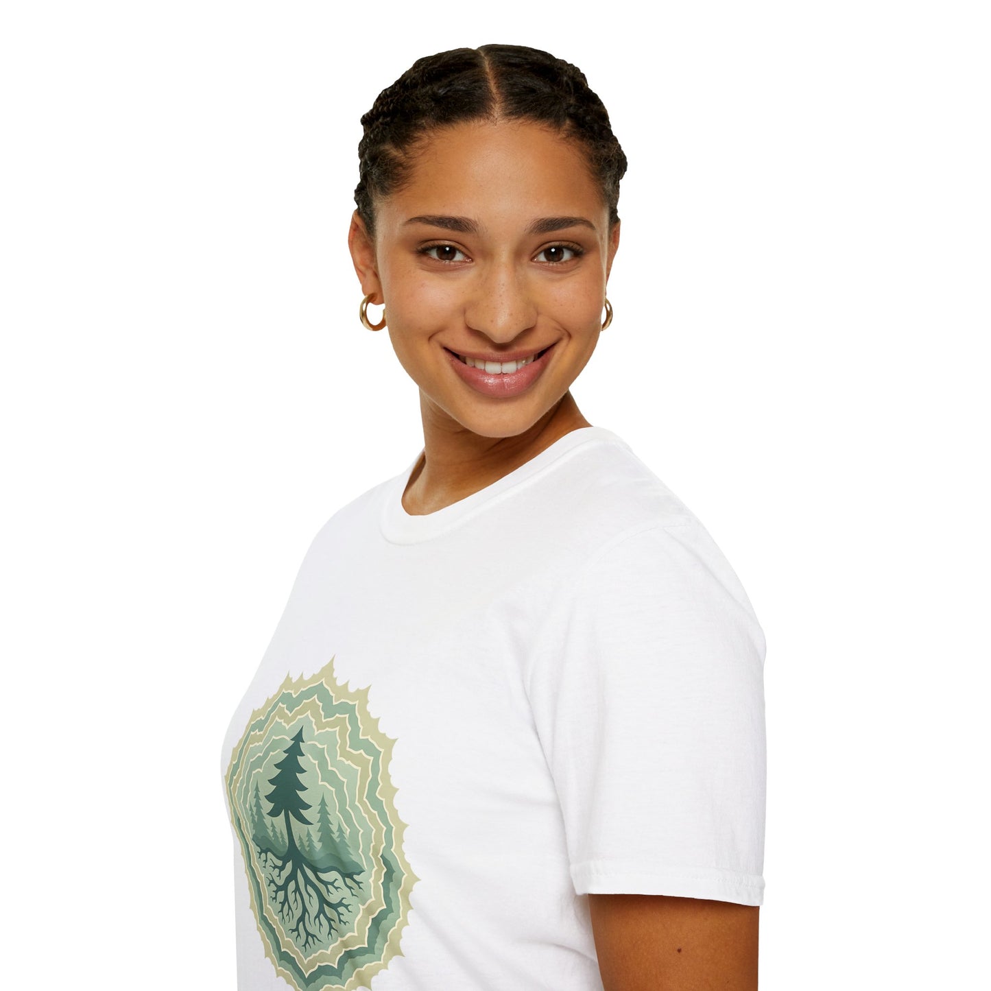 Fractal Forest T-Shirt – Nature Graphic Tee, Outdoor Shirt