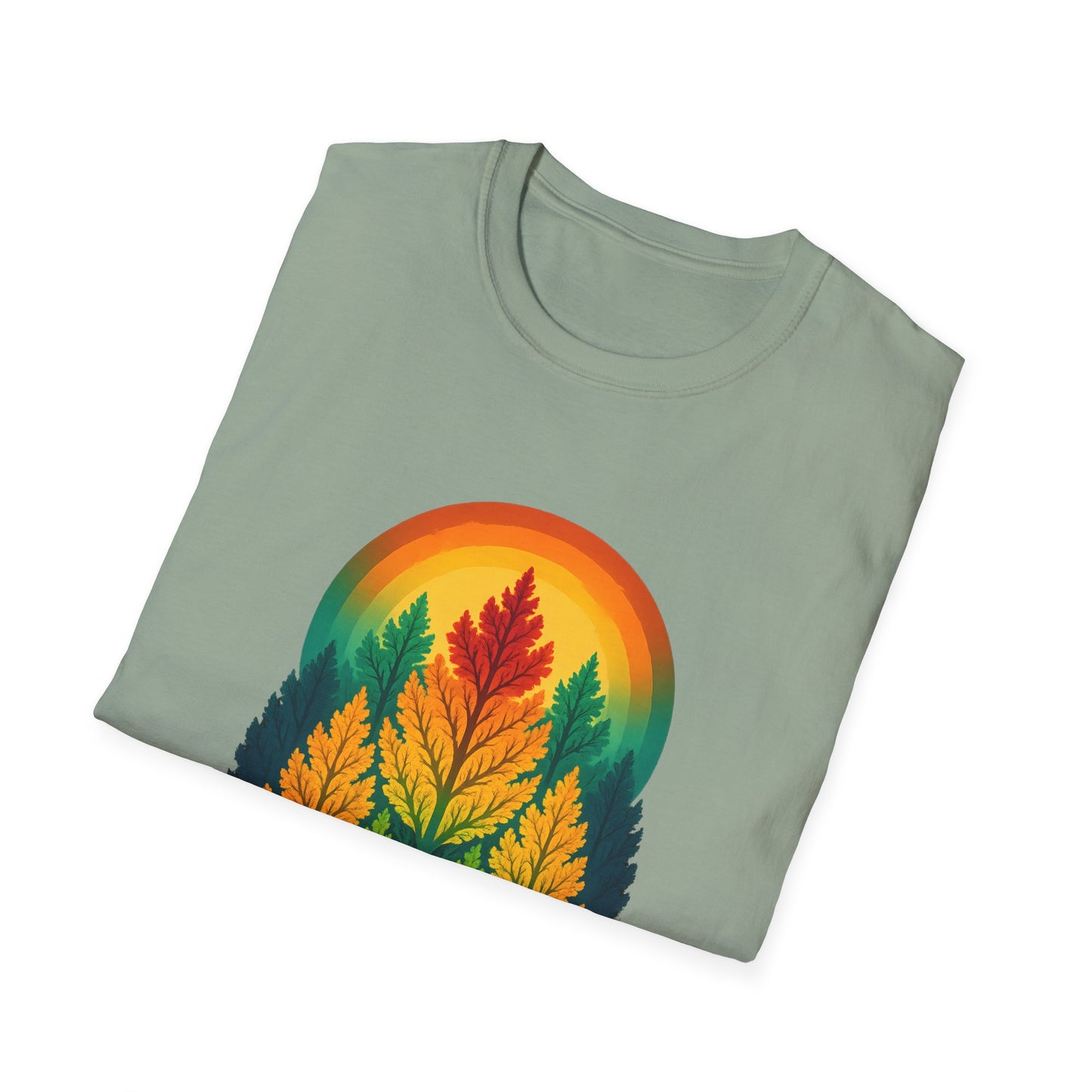 Fractal Forest T-Shirt – Nature Graphic Tee, Outdoor Shirt