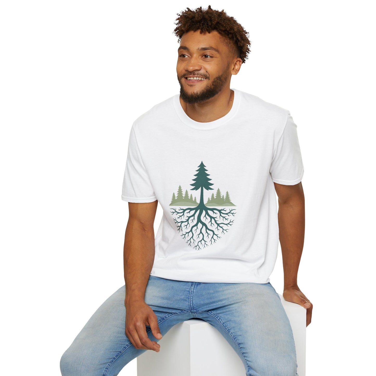 Fractal Forest T-Shirt – Nature Graphic Tee, Outdoor Shirt