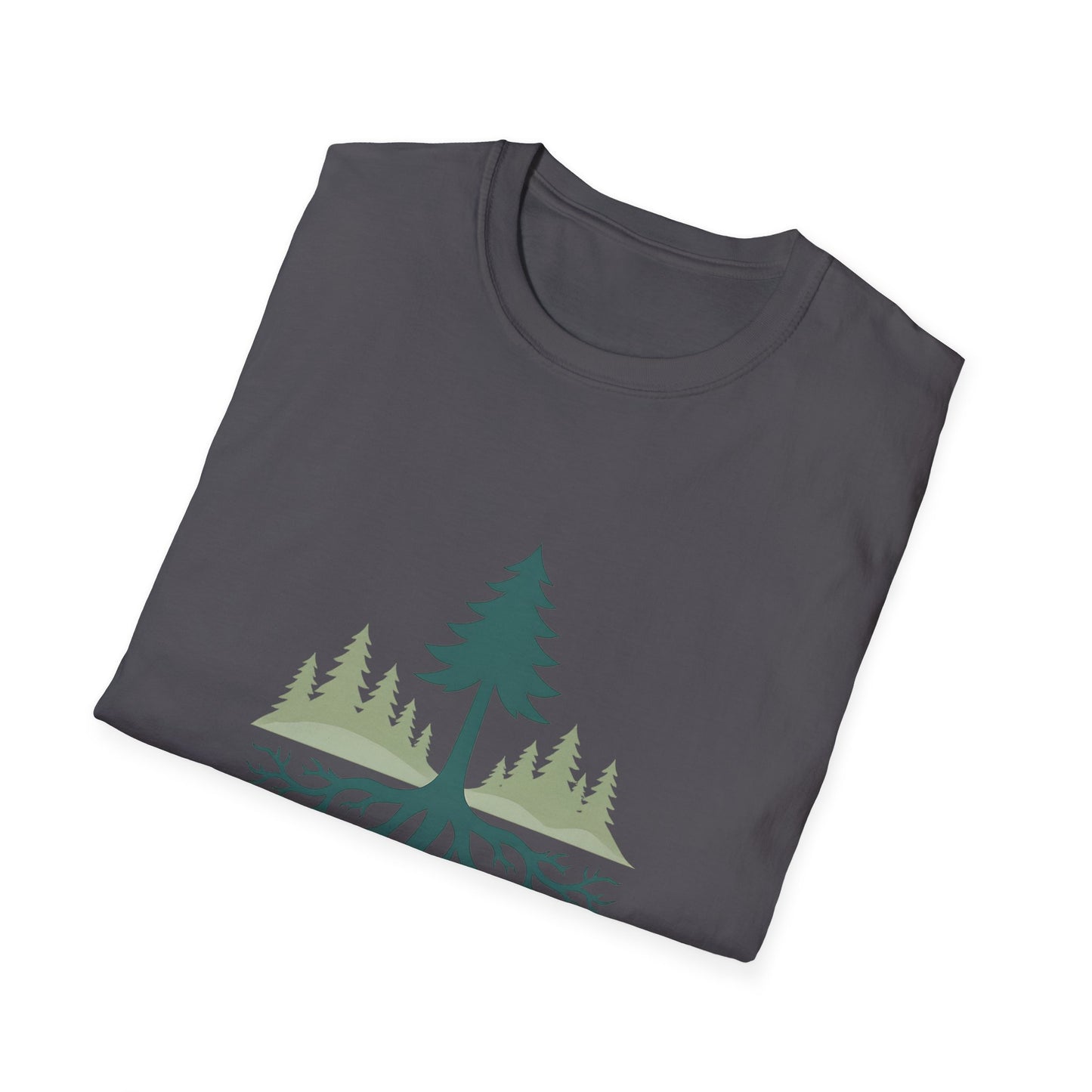 Fractal Forest T-Shirt – Nature Graphic Tee, Outdoor Shirt