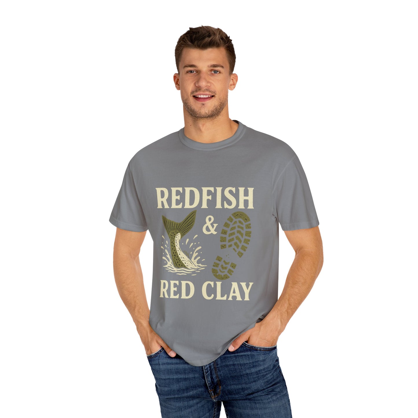 Southern Style Red Fish Garment-Dyed T-shirt