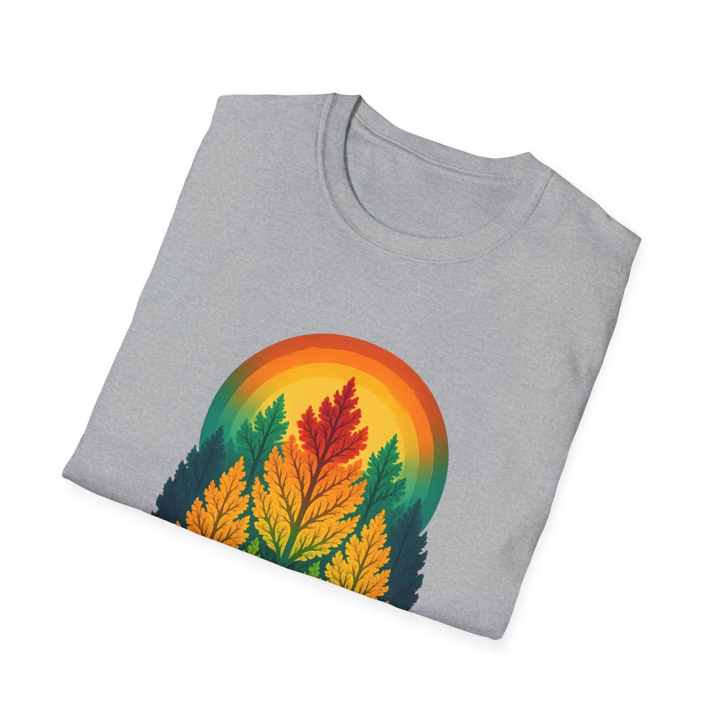 Fractal Forest T-Shirt – Nature Graphic Tee, Outdoor Shirt