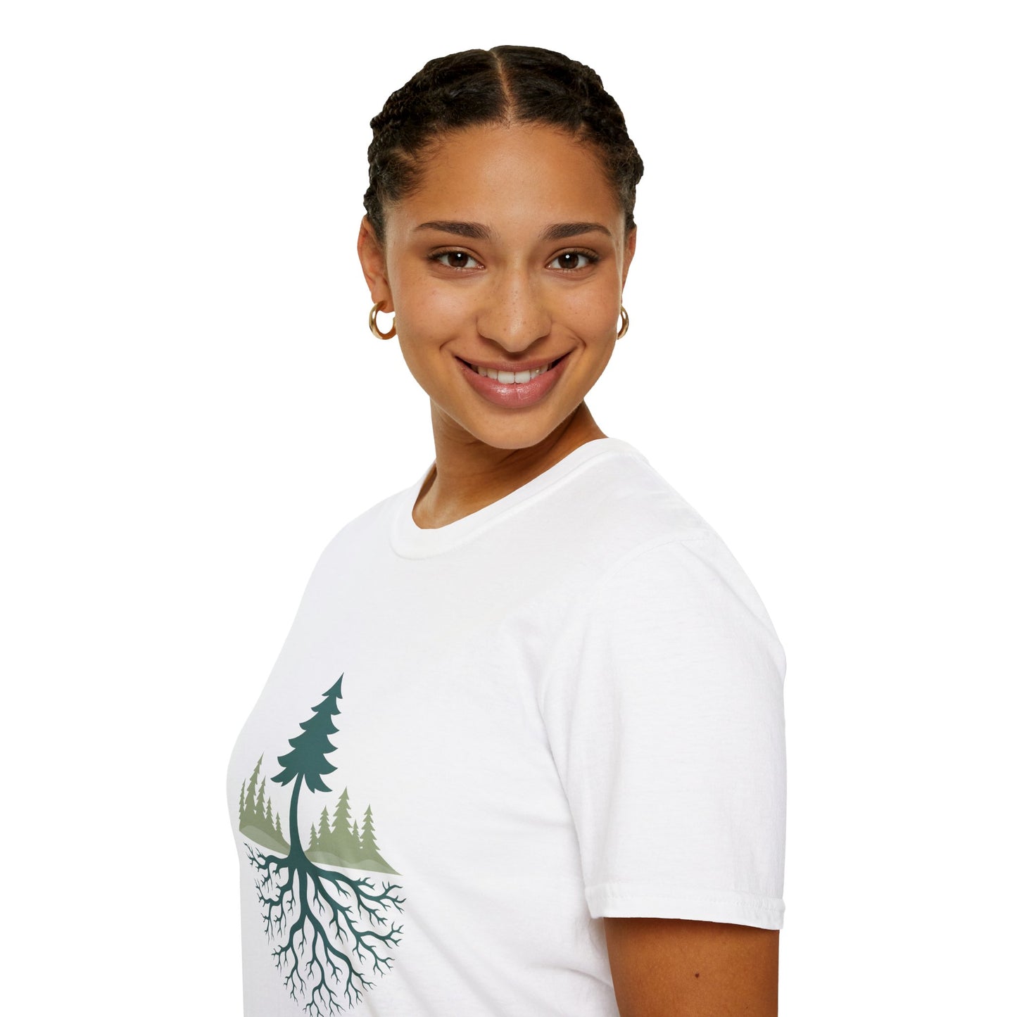 Fractal Forest T-Shirt – Nature Graphic Tee, Outdoor Shirt