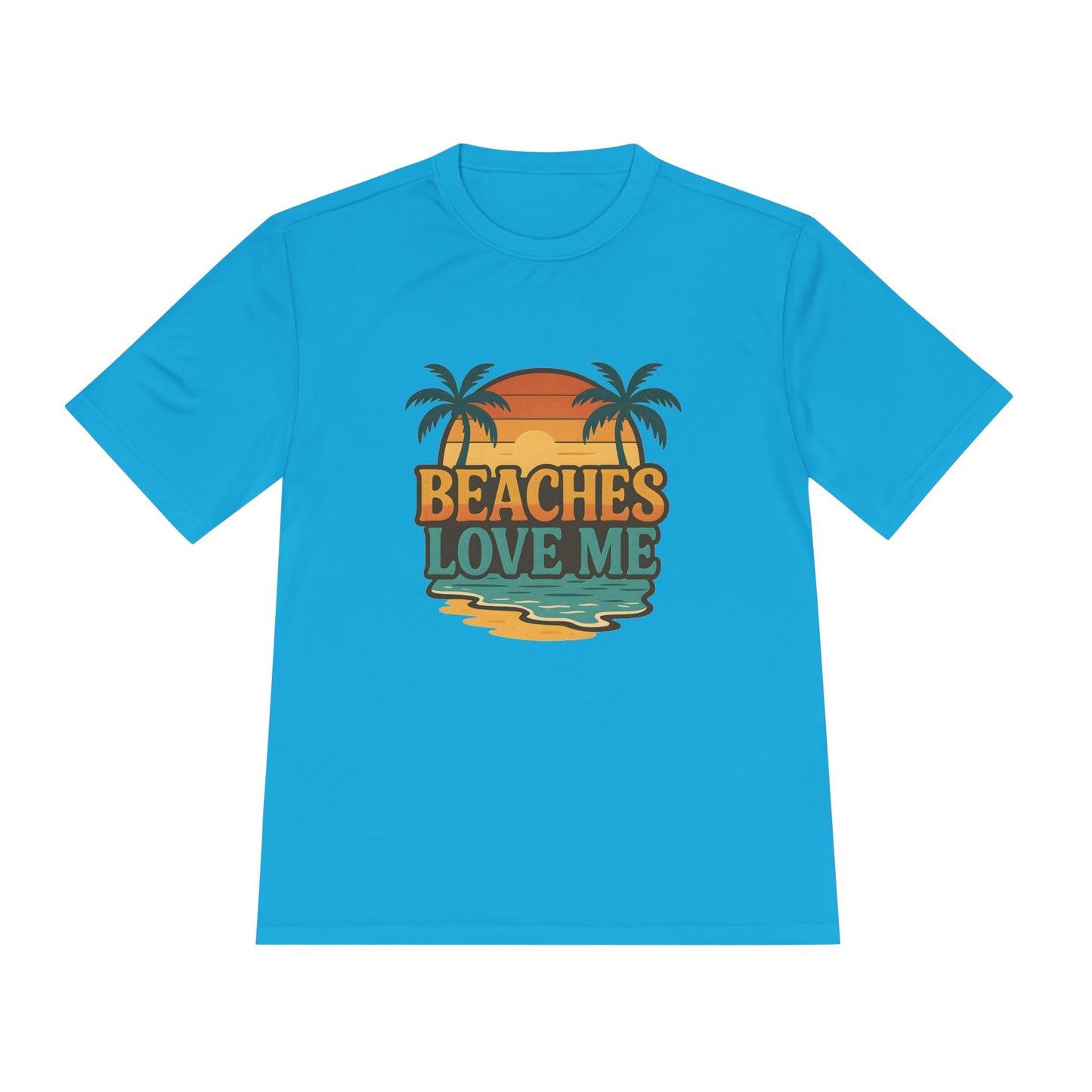 Beach Vibes Unisex Moisture Wicking Tee, Summer T-Shirt, Vacation Wear, Funny Beach Shirt, Gift for Beach Lovers, Outdoor Activities