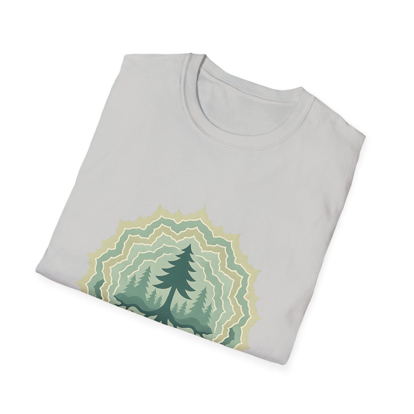 Fractal Forest T-Shirt – Nature Graphic Tee, Outdoor Shirt