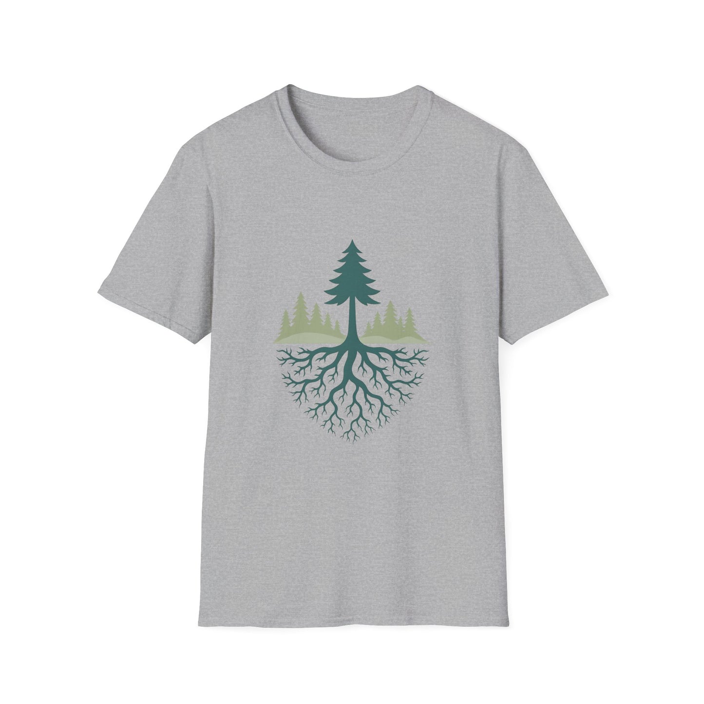 Fractal Forest T-Shirt – Nature Graphic Tee, Outdoor Shirt