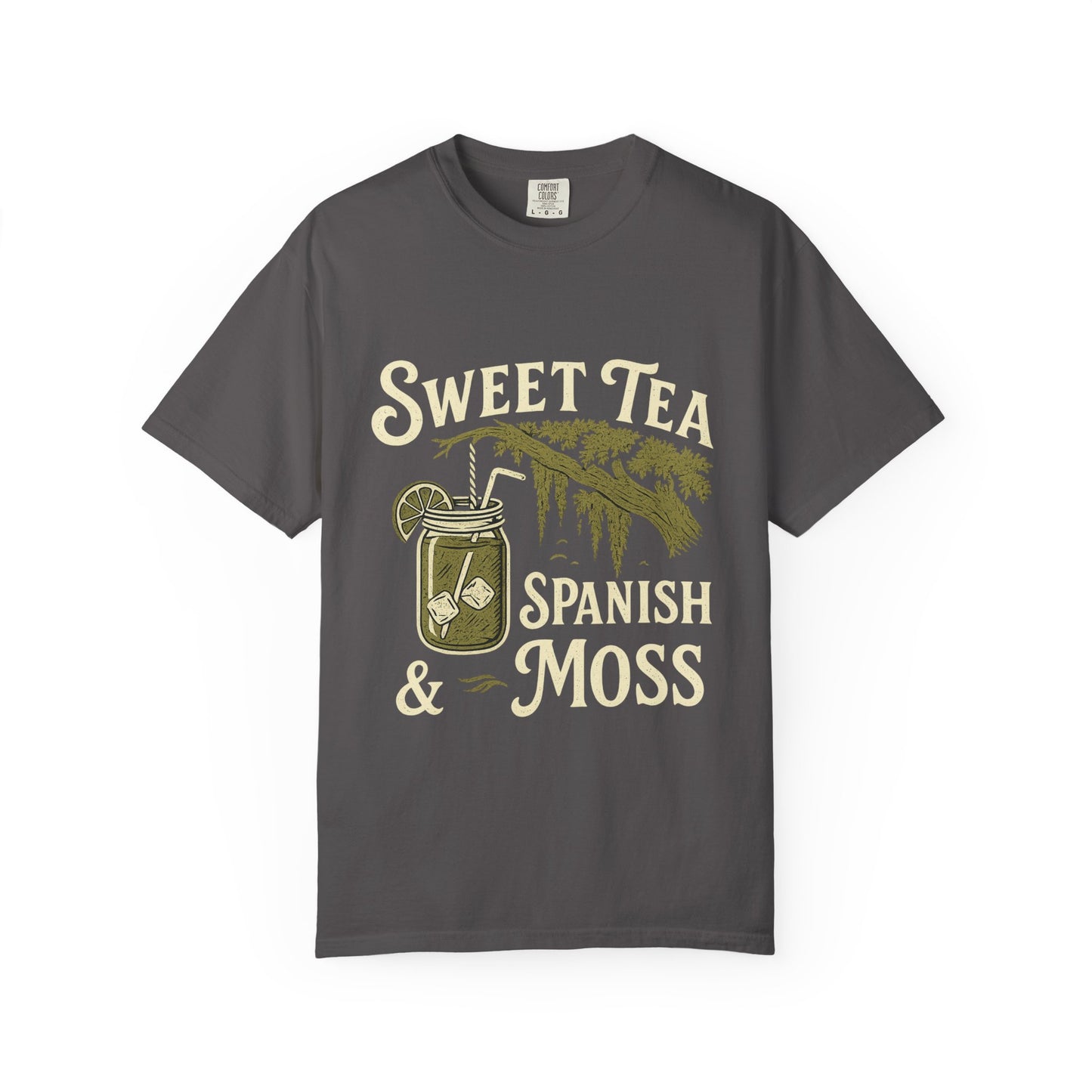 Sweet Tea & Spanish Moss T-Shirt, Vintage Style Tee, Southern Comfort Apparel, Gift for Tea Lovers, Relaxed Fit T-Shirt
