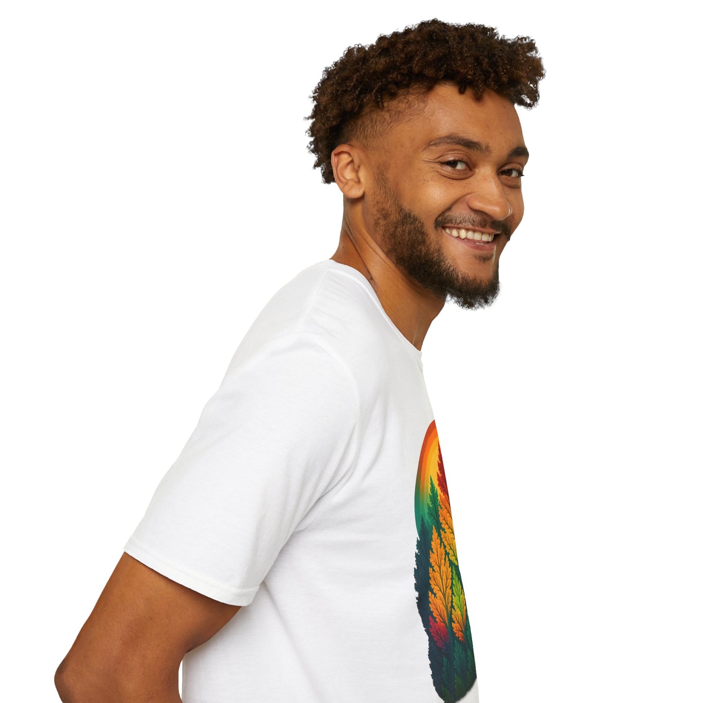 Fractal Forest T-Shirt – Nature Graphic Tee, Outdoor Shirt