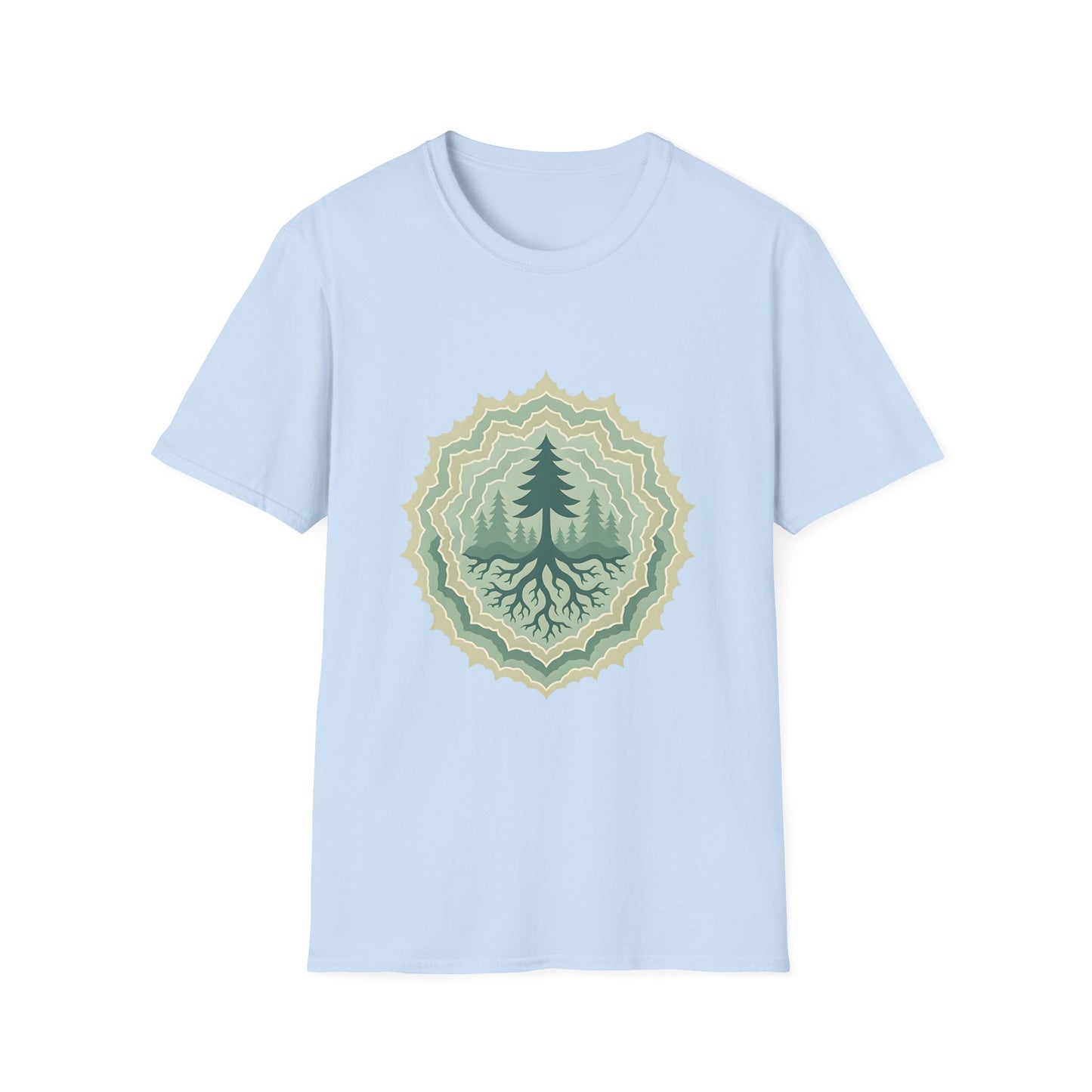Fractal Forest T-Shirt – Nature Graphic Tee, Outdoor Shirt