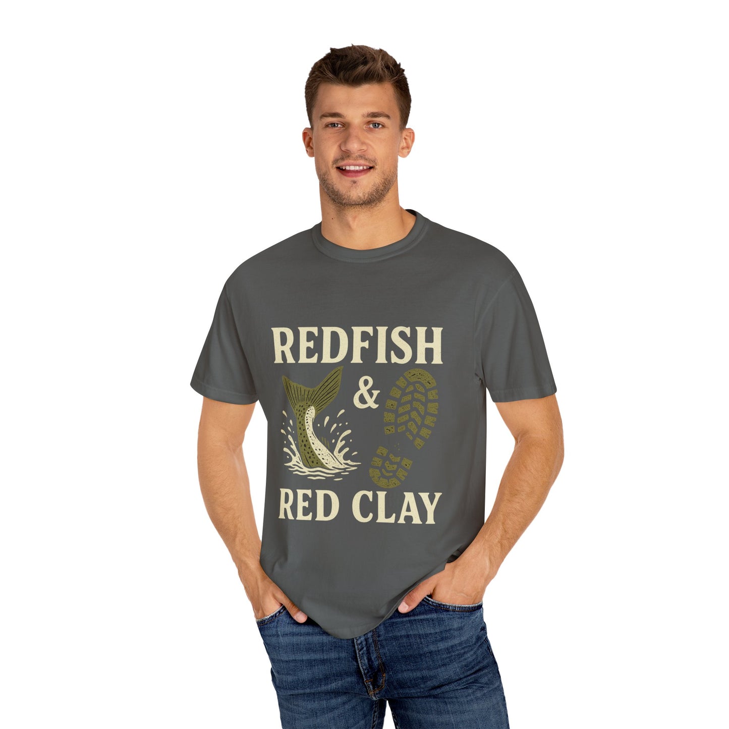 Southern Style Red Fish Garment-Dyed T-shirt