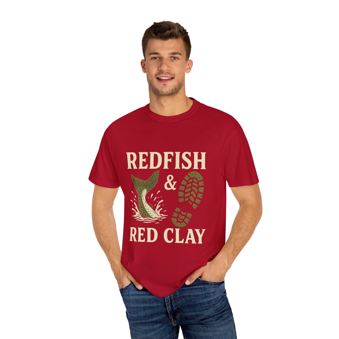 Southern Style Red Fish Garment-Dyed T-shirt