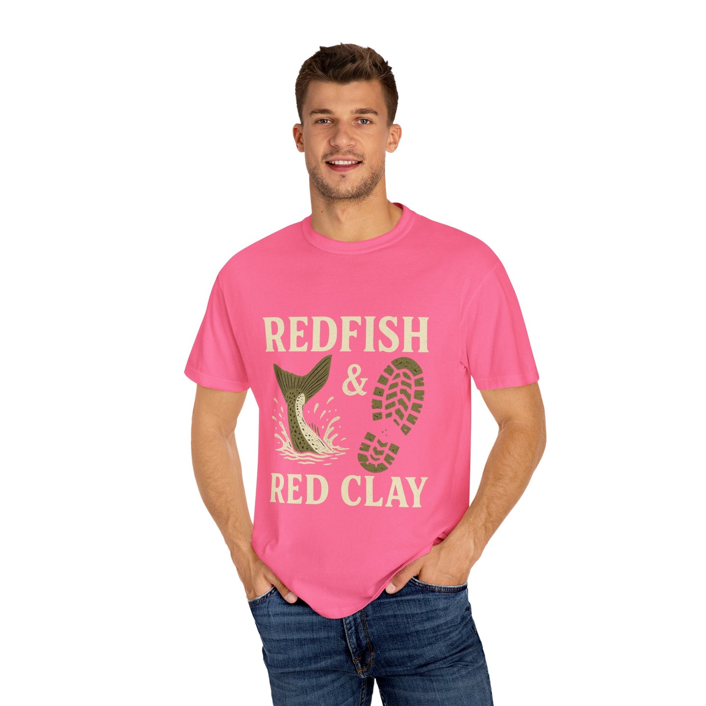 Southern Style Red Fish Garment-Dyed T-shirt