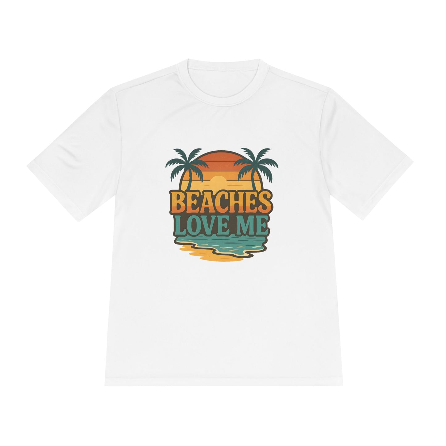 Beach Vibes Unisex Moisture Wicking Tee, Summer T-Shirt, Vacation Wear, Funny Beach Shirt, Gift for Beach Lovers, Outdoor Activities