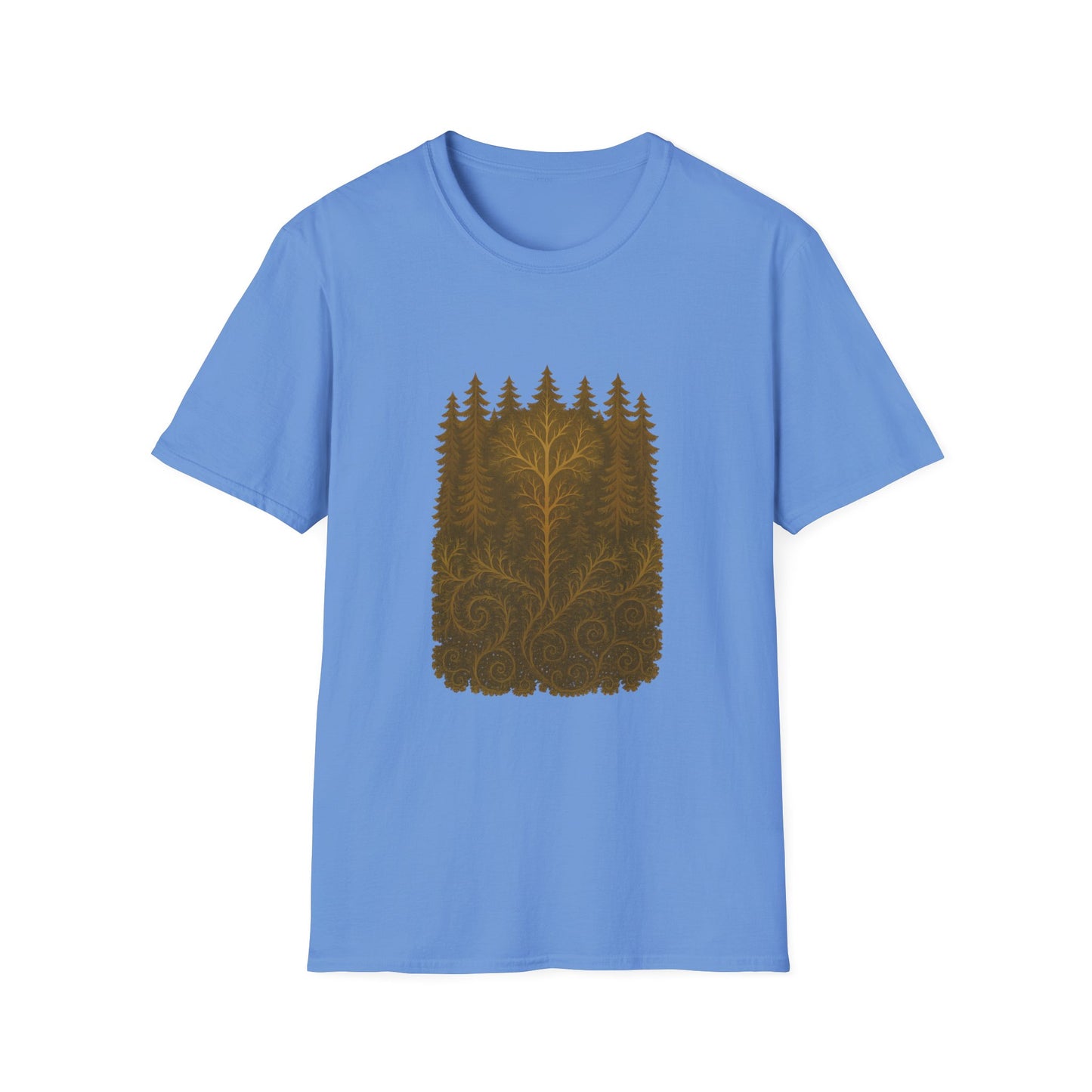Fractal Forest T-Shirt – Nature Graphic Tee, Outdoor Shirt