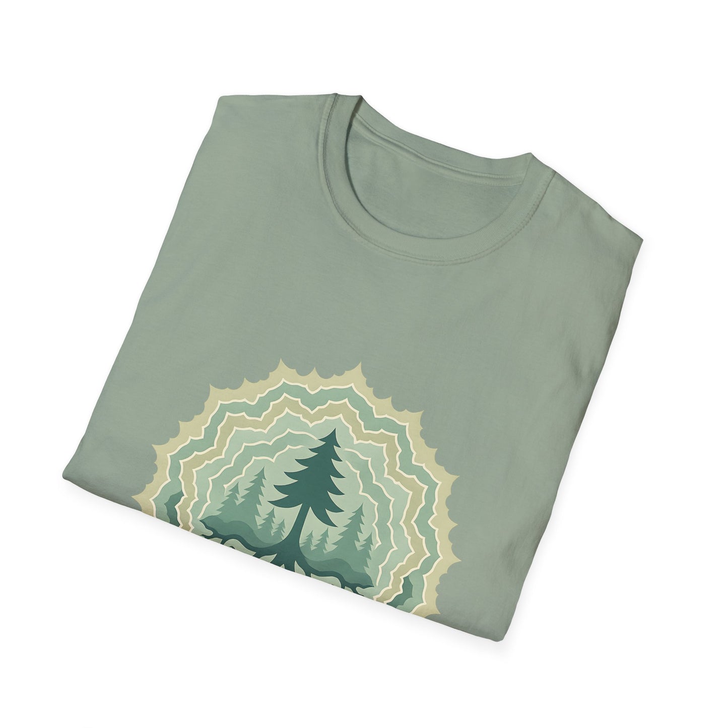Fractal Forest T-Shirt – Nature Graphic Tee, Outdoor Shirt