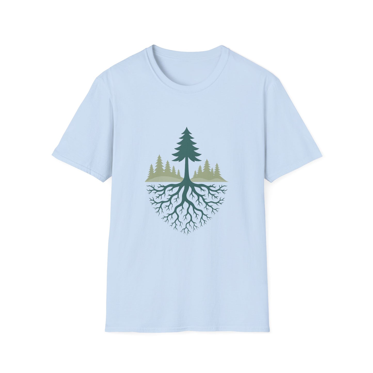 Fractal Forest T-Shirt – Nature Graphic Tee, Outdoor Shirt