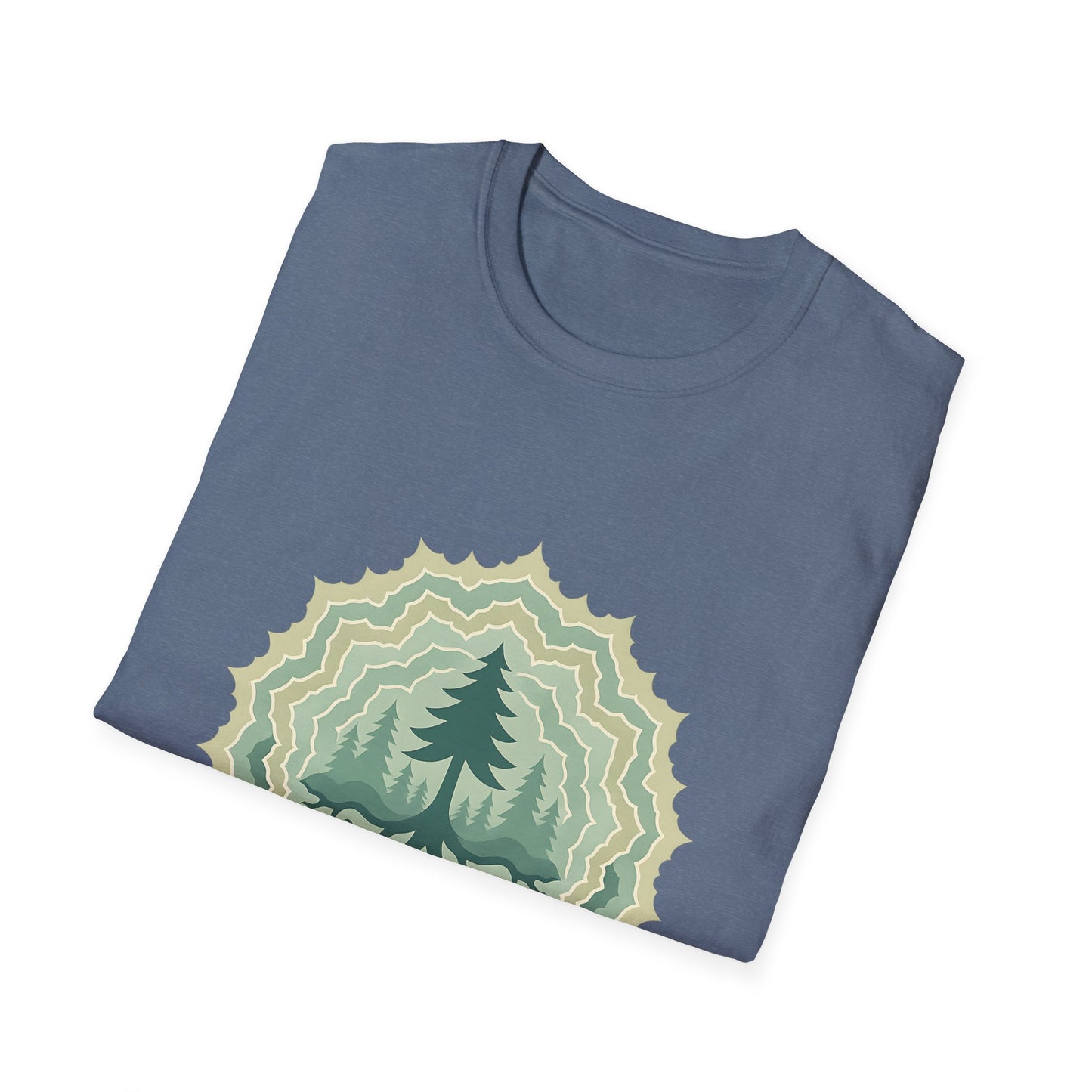 Fractal Forest T-Shirt – Nature Graphic Tee, Outdoor Shirt