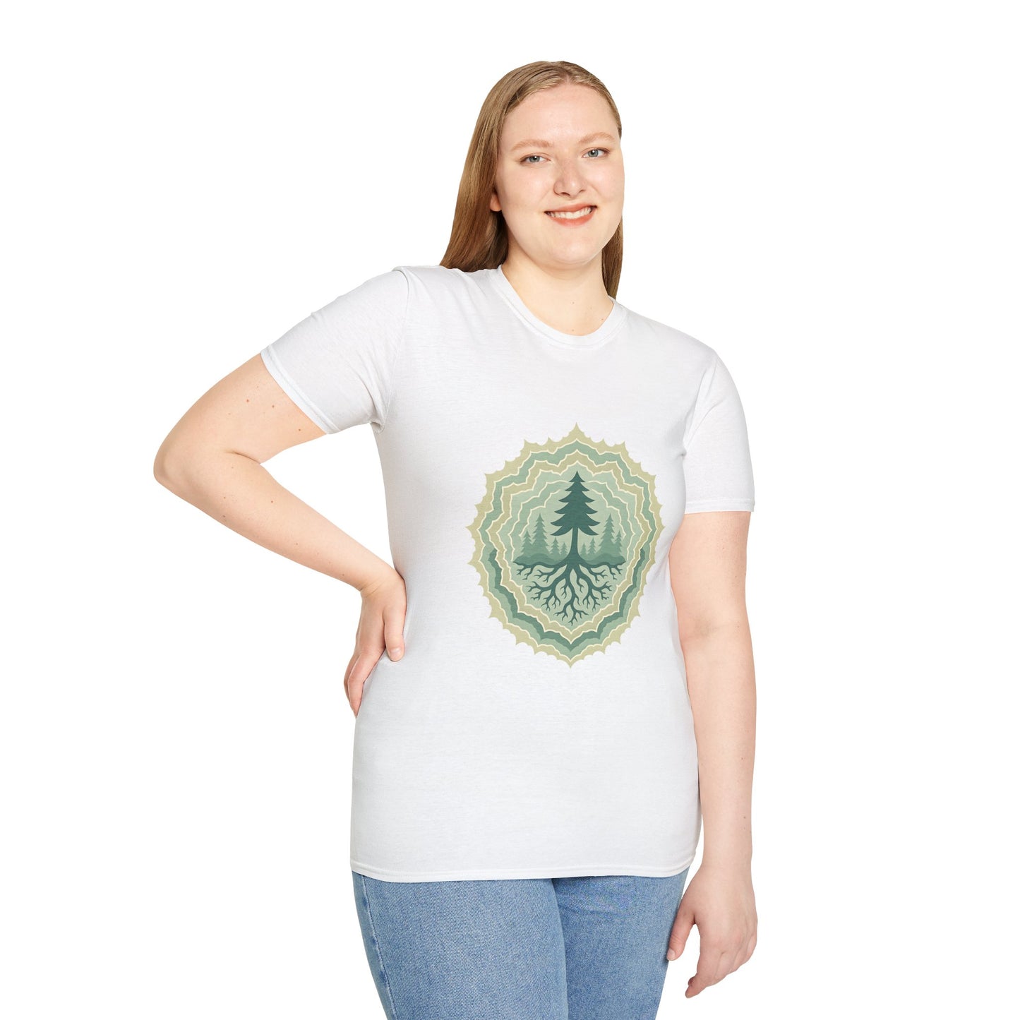 Fractal Forest T-Shirt – Nature Graphic Tee, Outdoor Shirt