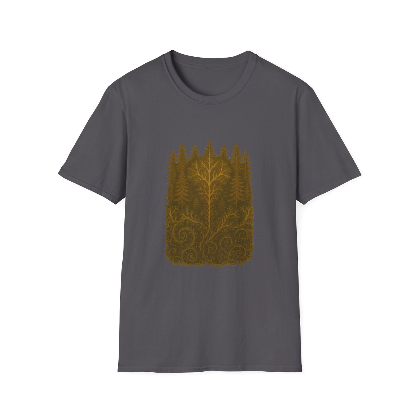 Fractal Forest T-Shirt – Nature Graphic Tee, Outdoor Shirt