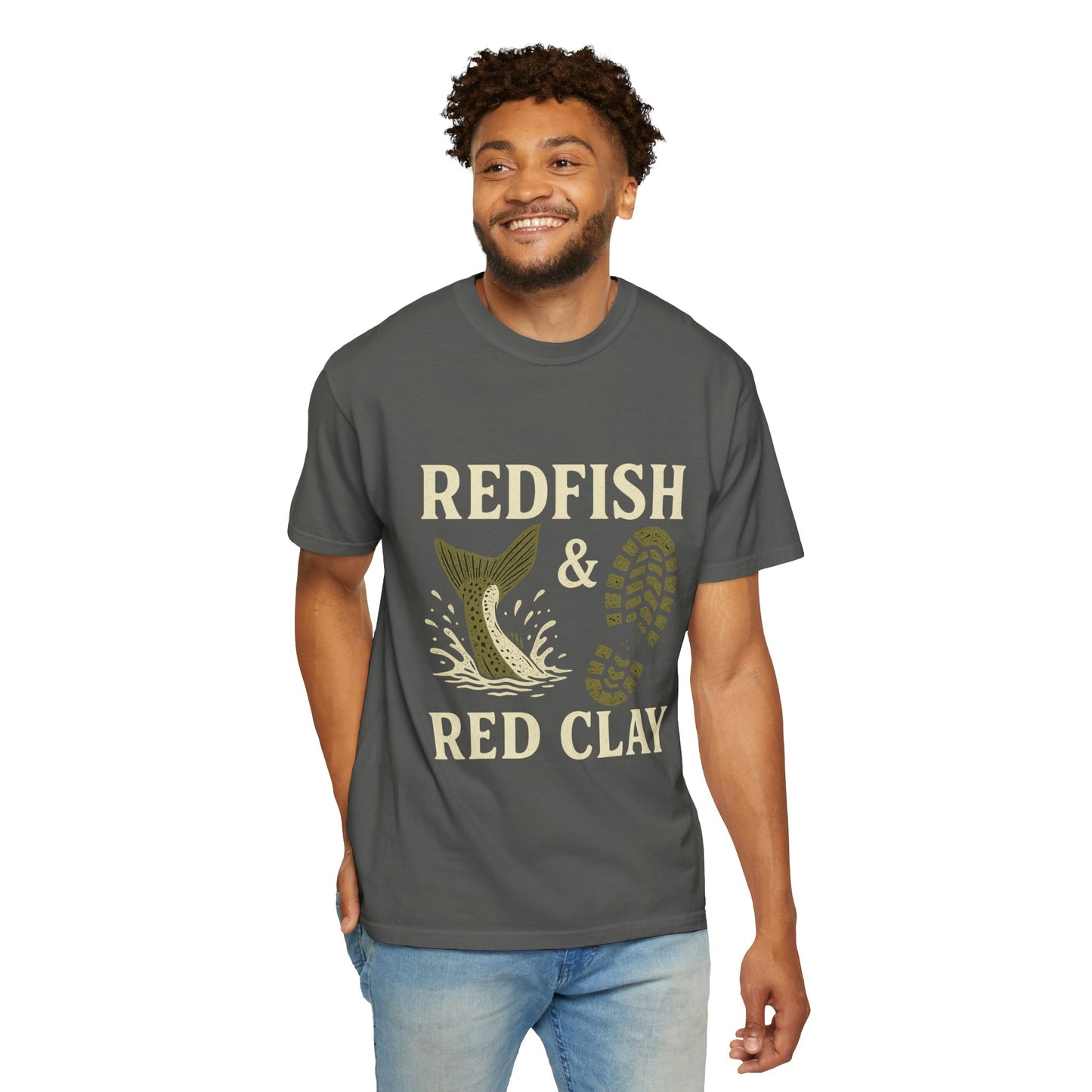 Southern Style Red Fish Garment-Dyed T-shirt