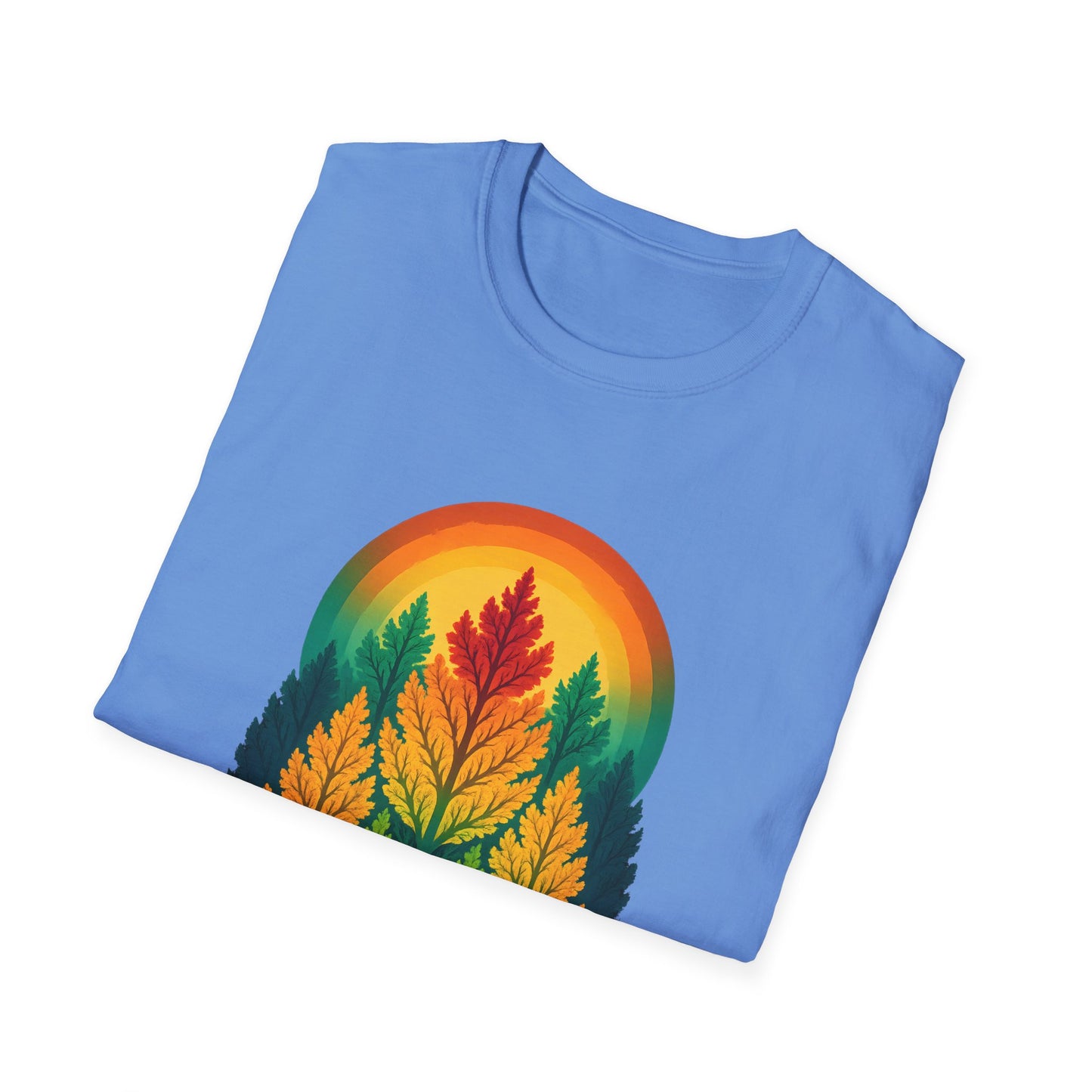 Fractal Forest T-Shirt – Nature Graphic Tee, Outdoor Shirt