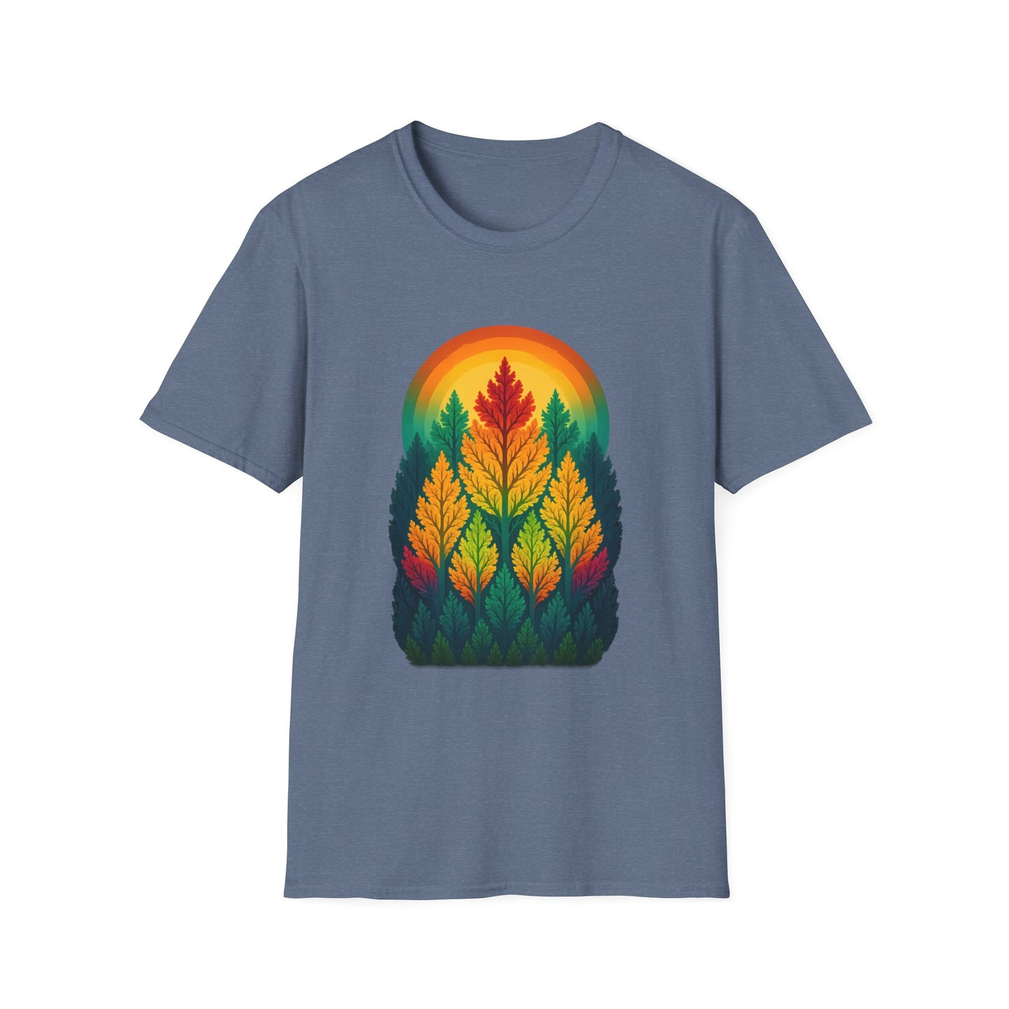 Fractal Forest T-Shirt – Nature Graphic Tee, Outdoor Shirt