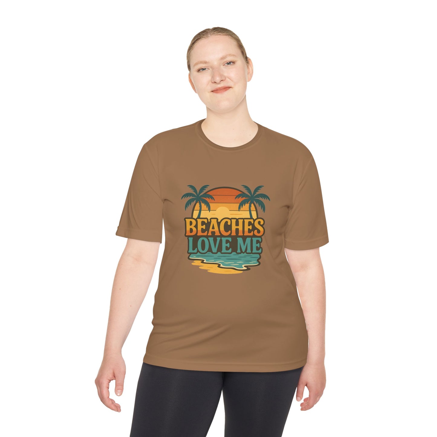 Beach Vibes Unisex Moisture Wicking Tee, Summer T-Shirt, Vacation Wear, Funny Beach Shirt, Gift for Beach Lovers, Outdoor Activities