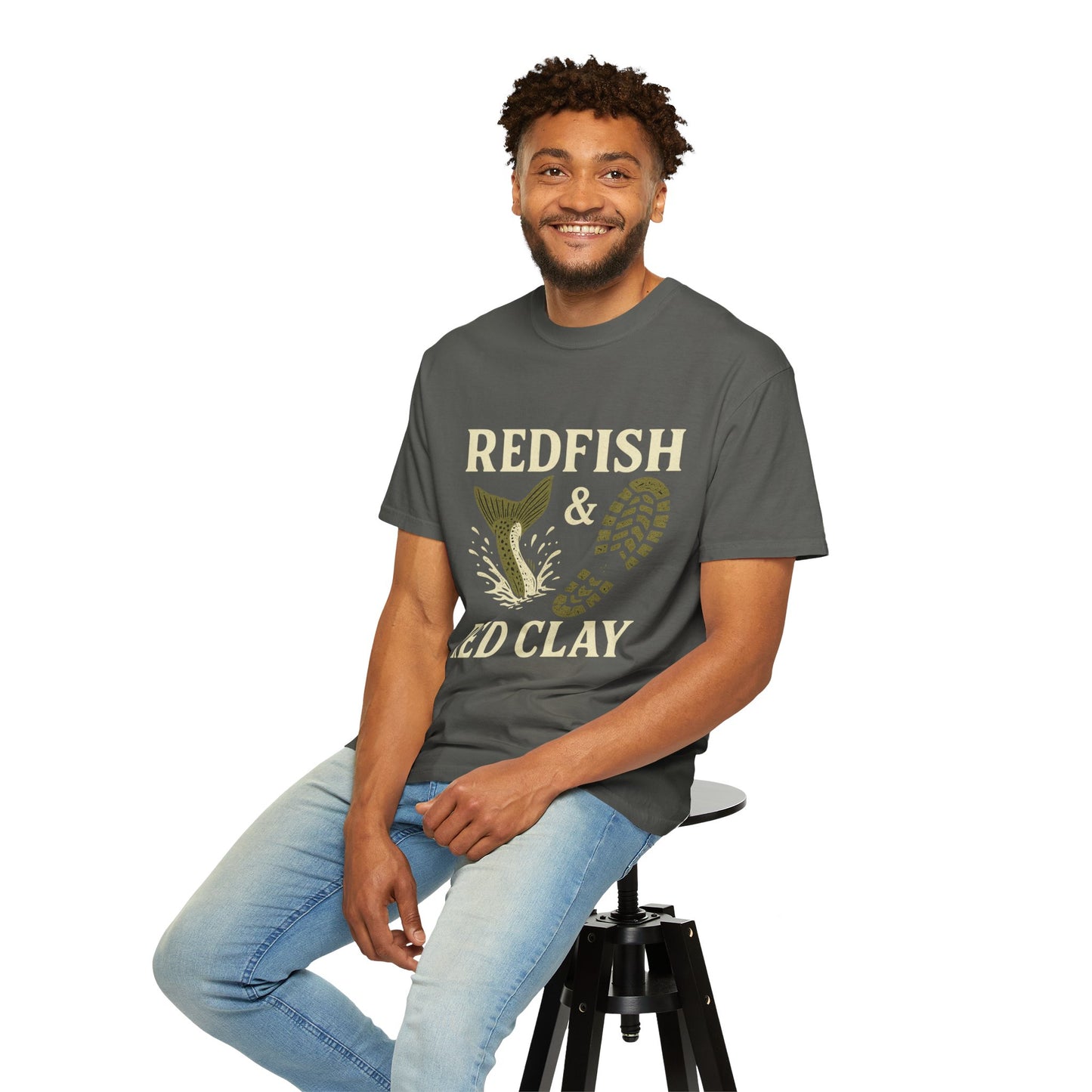 Southern Style Red Fish Garment-Dyed T-shirt