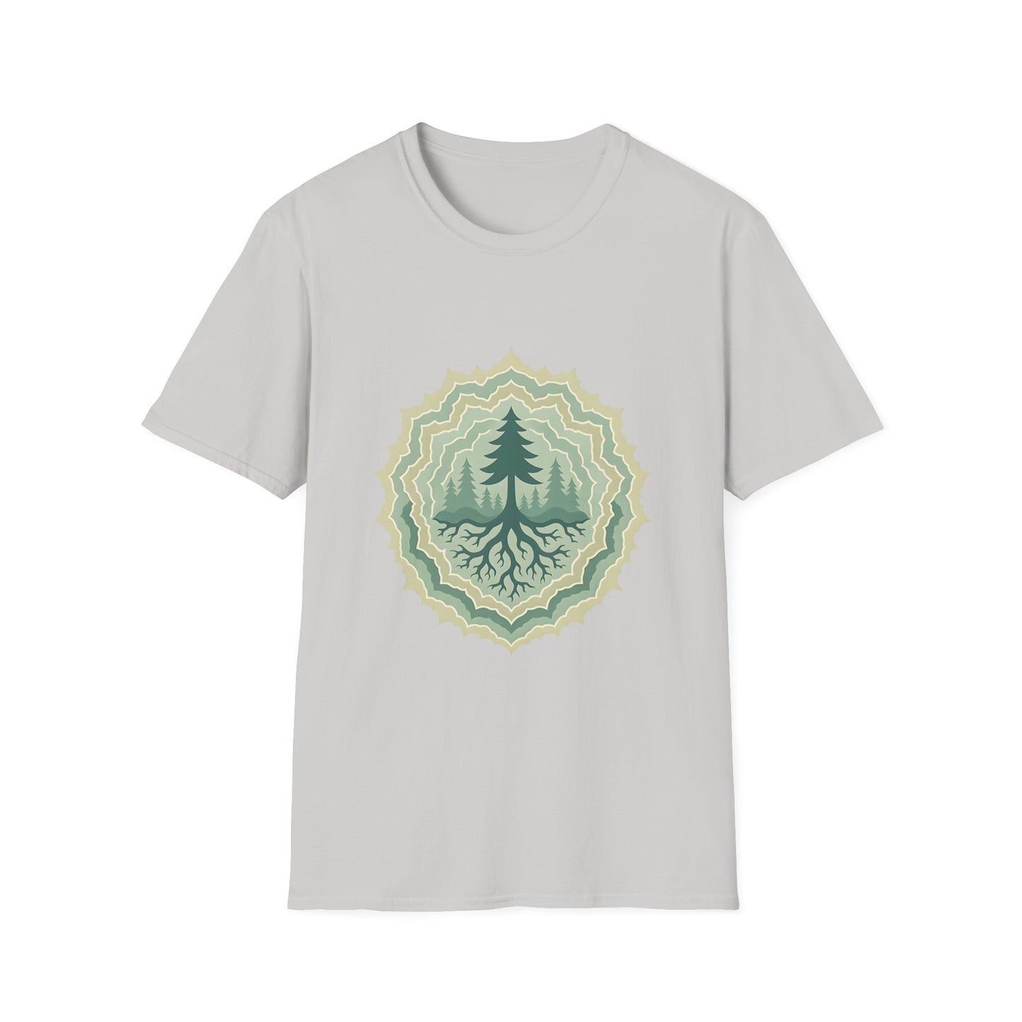Fractal Forest T-Shirt – Nature Graphic Tee, Outdoor Shirt