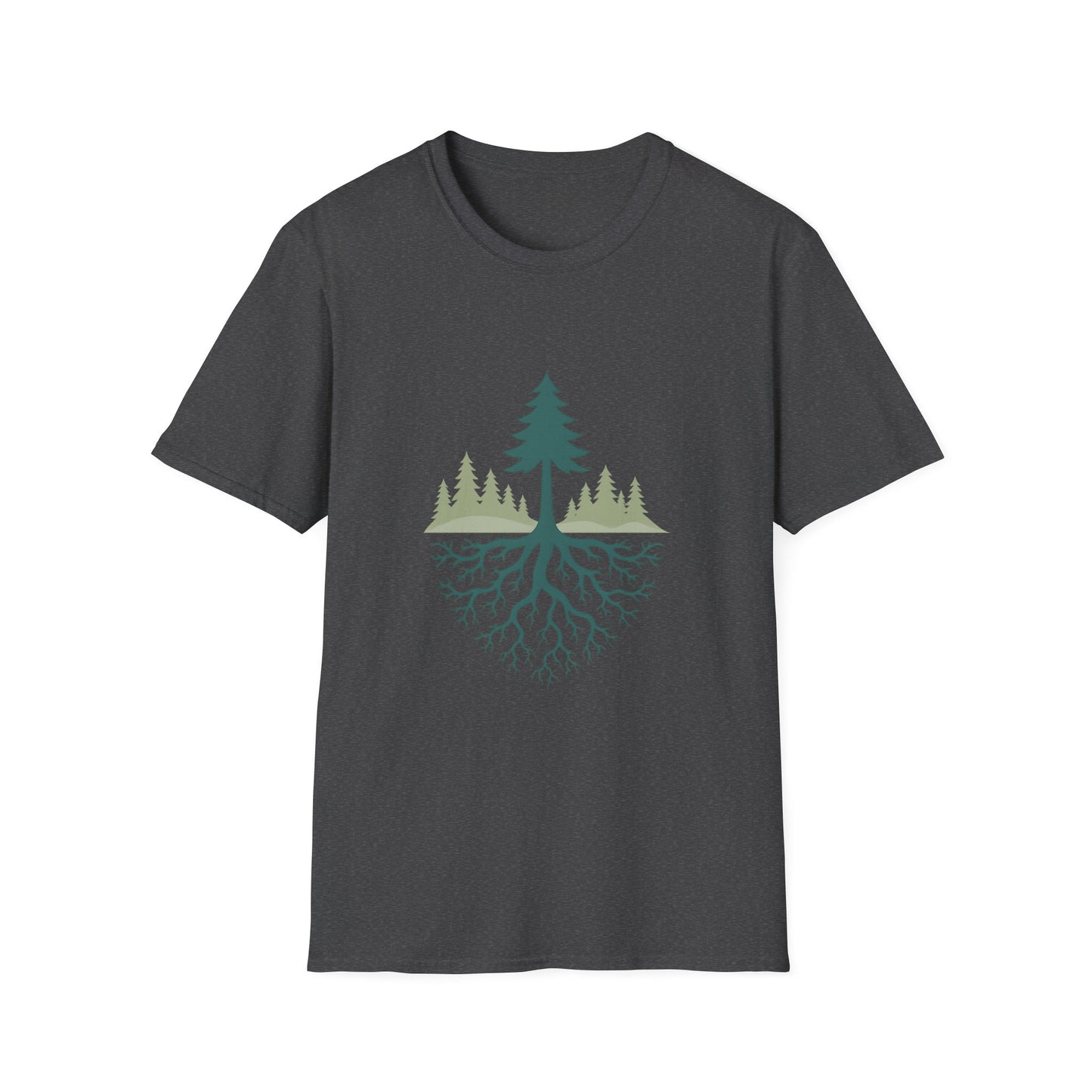 Fractal Forest T-Shirt – Nature Graphic Tee, Outdoor Shirt
