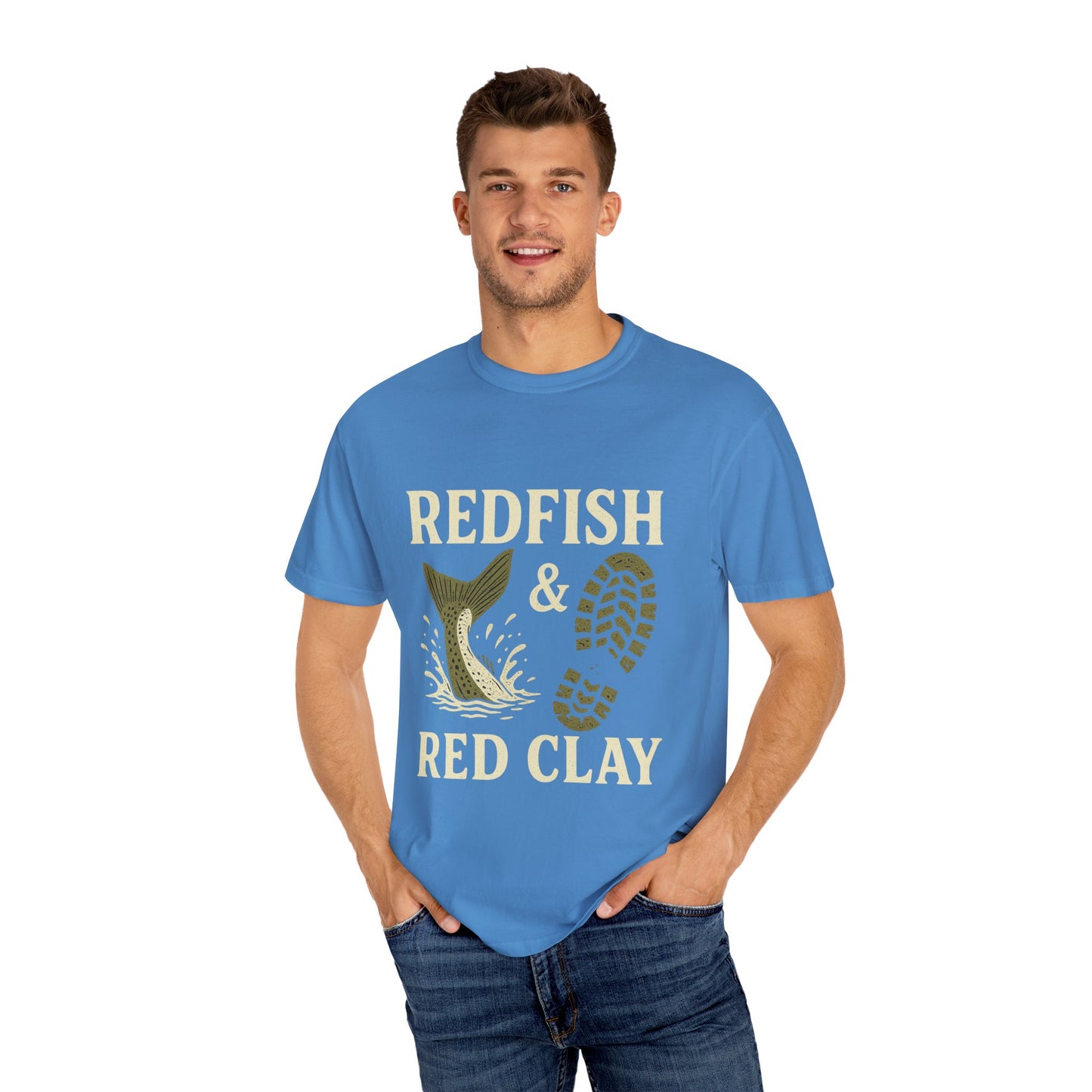 Southern Style Red Fish Garment-Dyed T-shirt