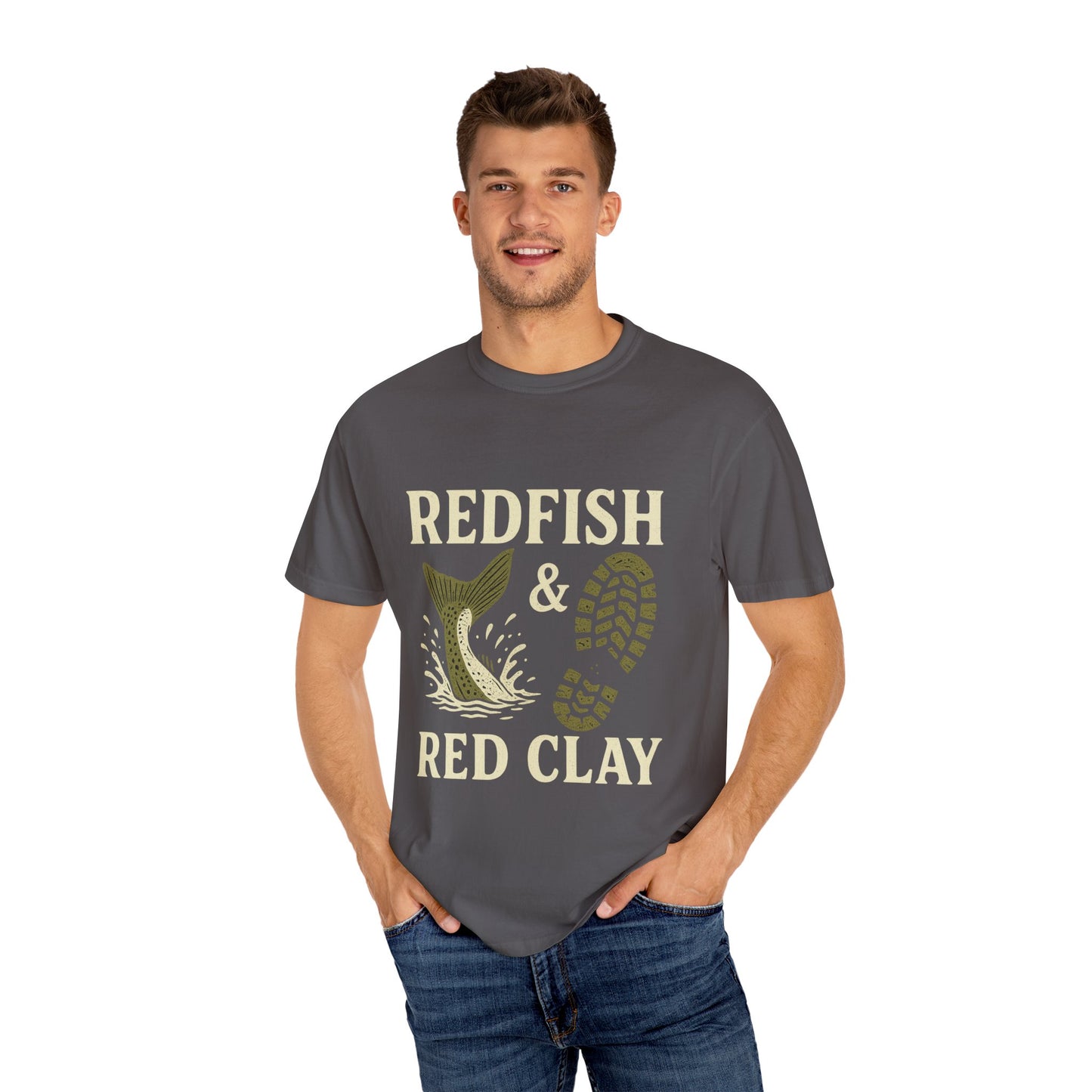 Southern Style Red Fish Garment-Dyed T-shirt