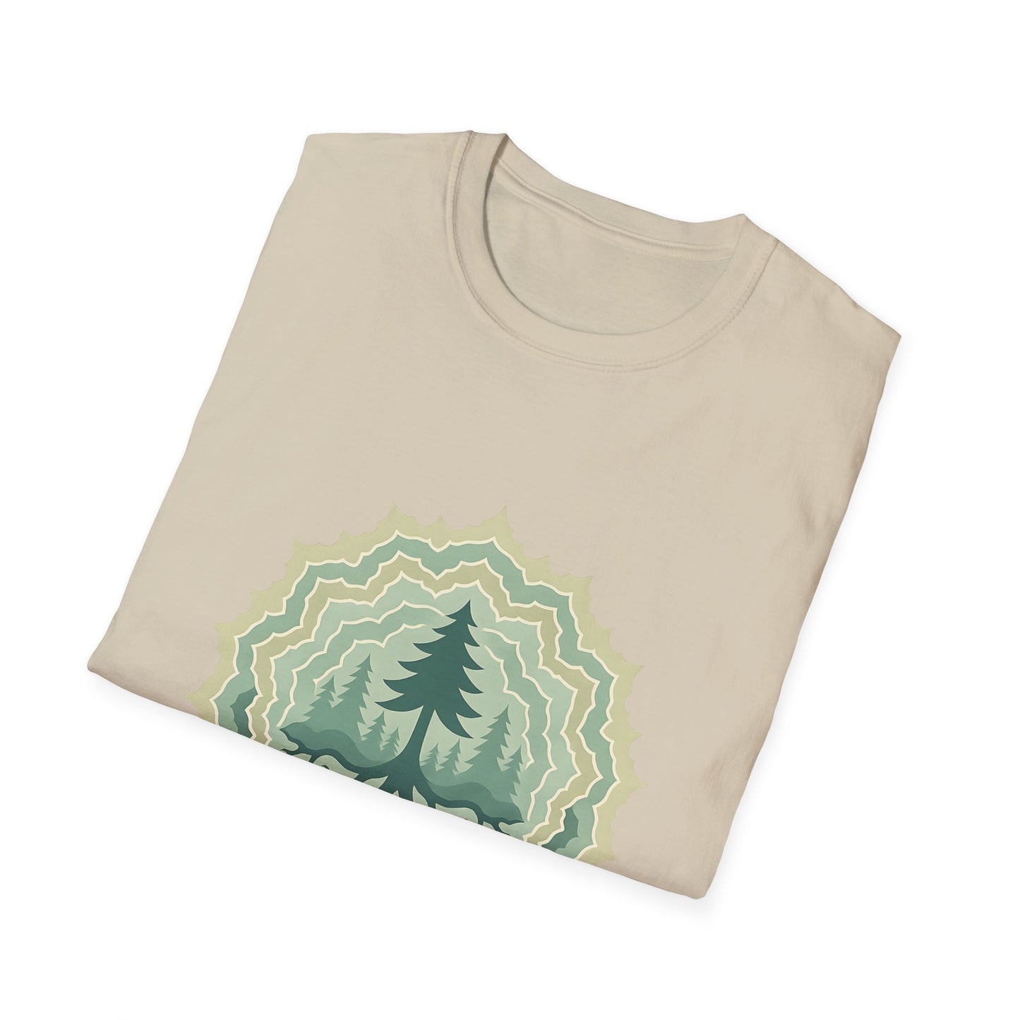 Fractal Forest T-Shirt – Nature Graphic Tee, Outdoor Shirt