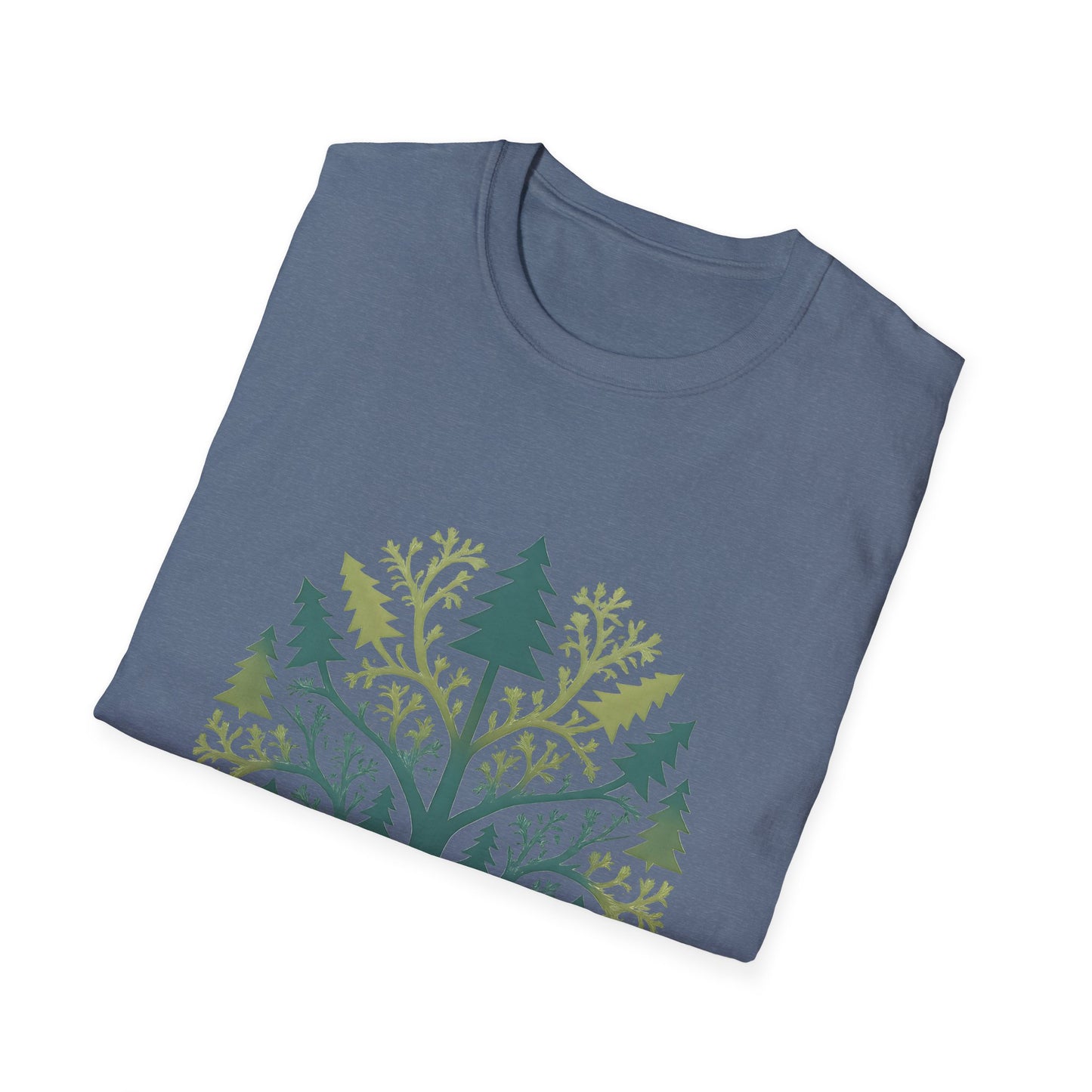 Fractal Forest T-Shirt – Nature Graphic Tee, Outdoor Shirt