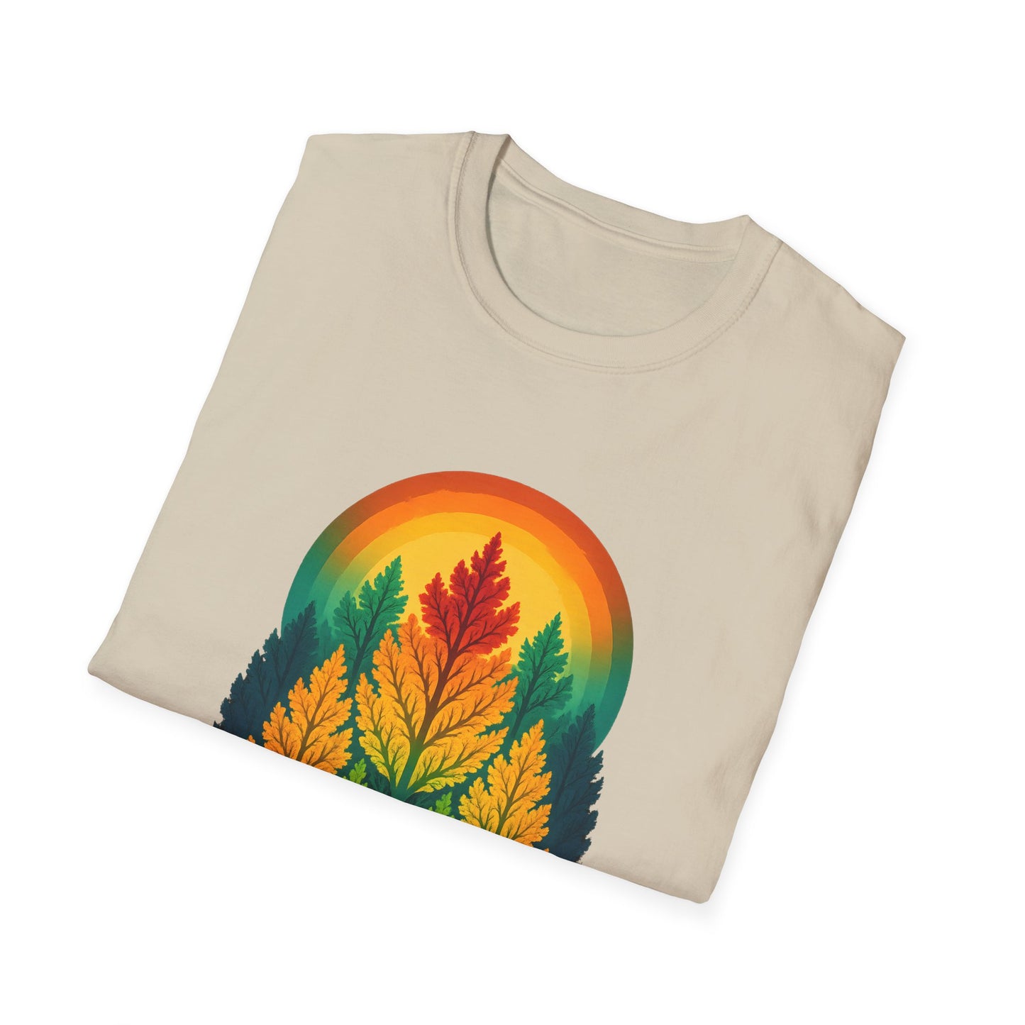 Fractal Forest T-Shirt – Nature Graphic Tee, Outdoor Shirt