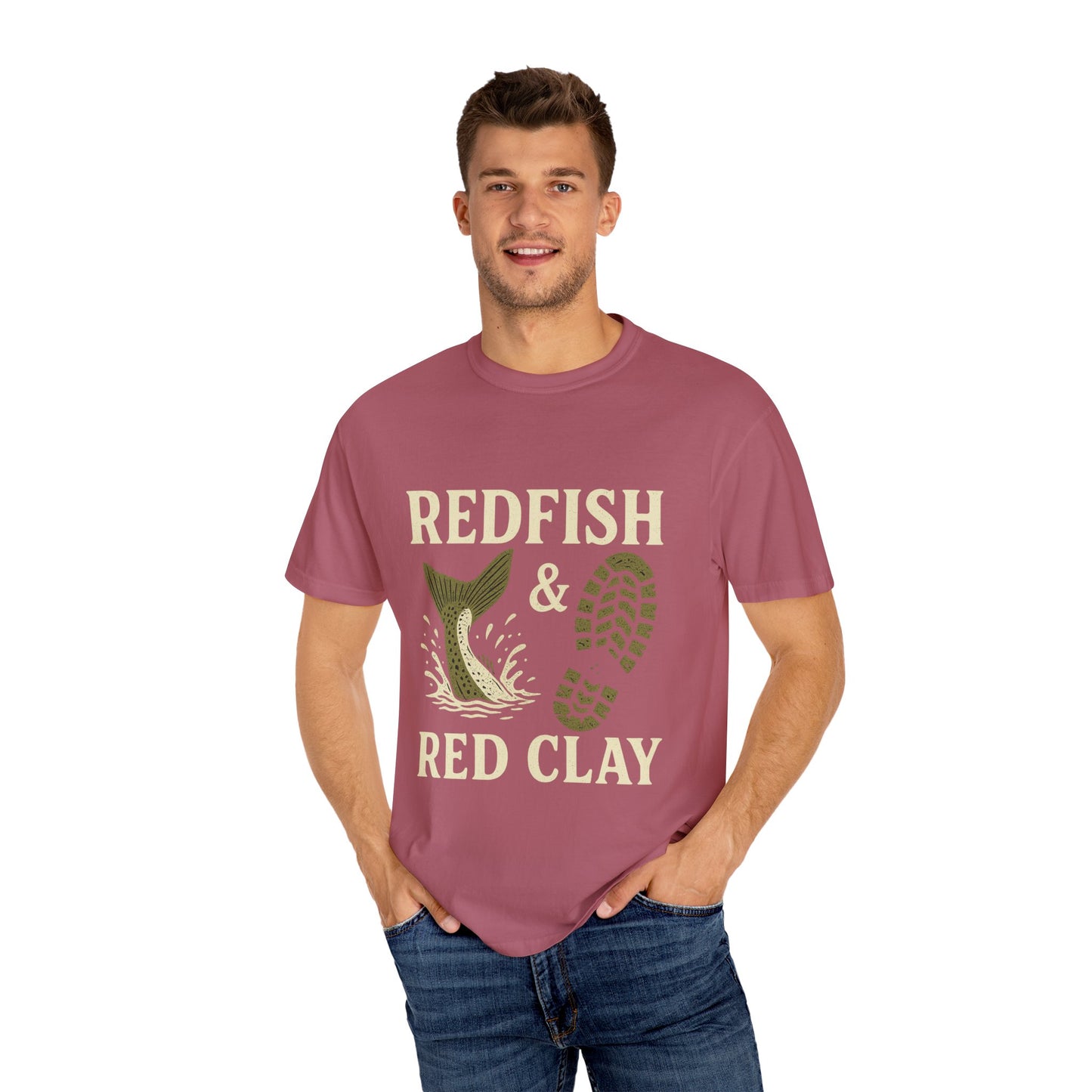 Southern Style Red Fish Garment-Dyed T-shirt