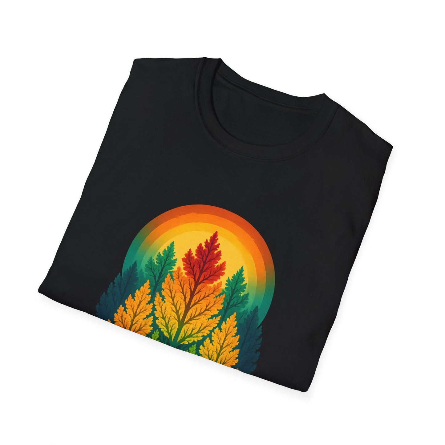 Fractal Forest T-Shirt – Nature Graphic Tee, Outdoor Shirt