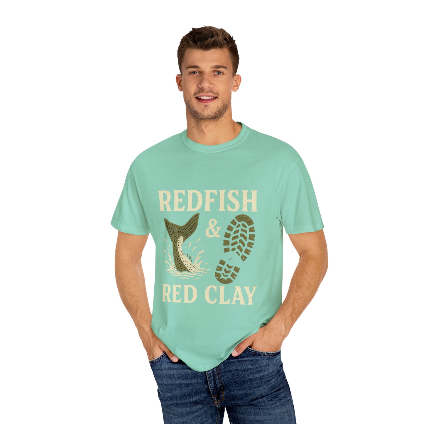 Southern Style Red Fish Garment-Dyed T-shirt