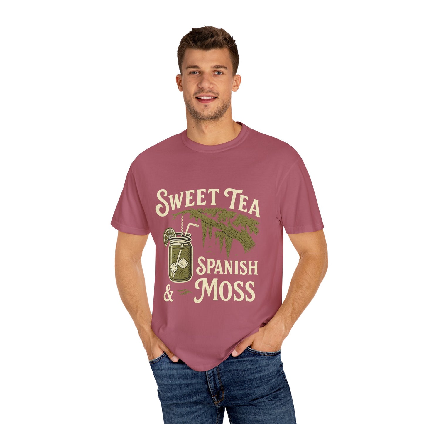 Sweet Tea & Spanish Moss T-Shirt, Vintage Style Tee, Southern Comfort Apparel, Gift for Tea Lovers, Relaxed Fit T-Shirt