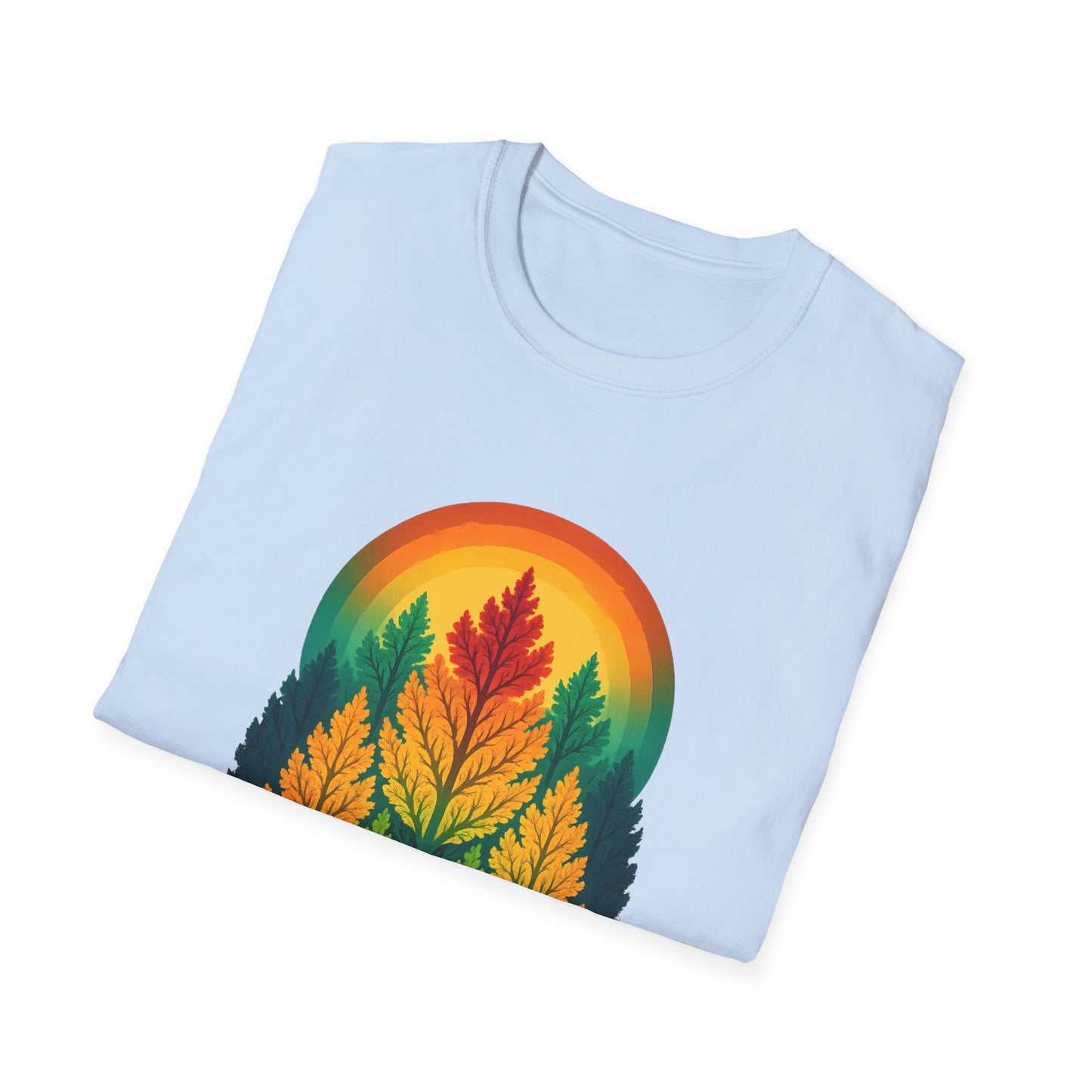 Fractal Forest T-Shirt – Nature Graphic Tee, Outdoor Shirt