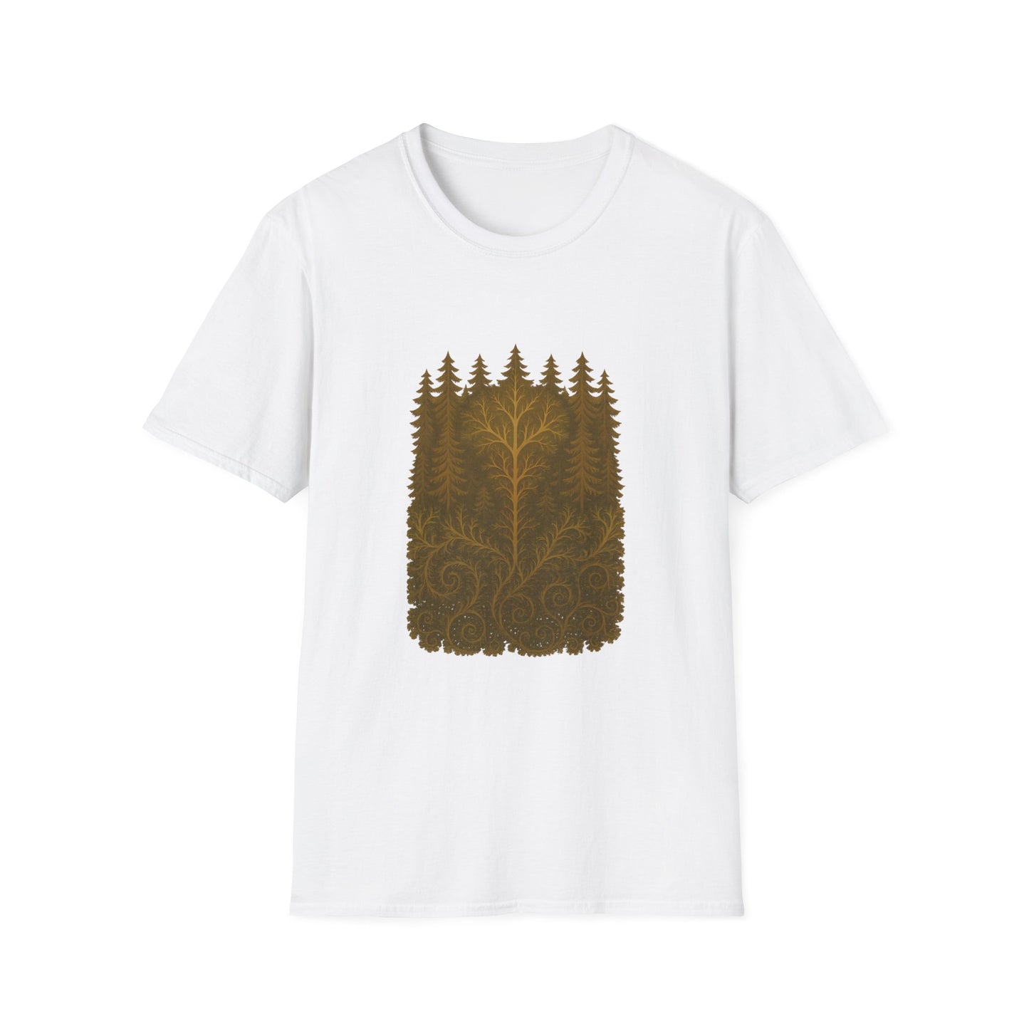 Fractal Forest T-Shirt – Nature Graphic Tee, Outdoor Shirt