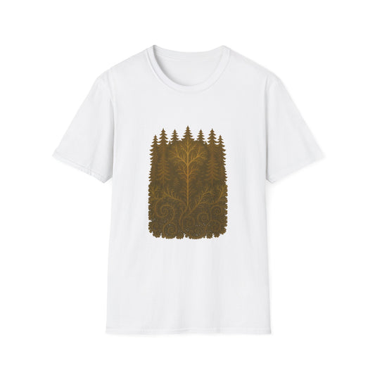 Fractal Forest T-Shirt – Nature Graphic Tee, Outdoor Shirt