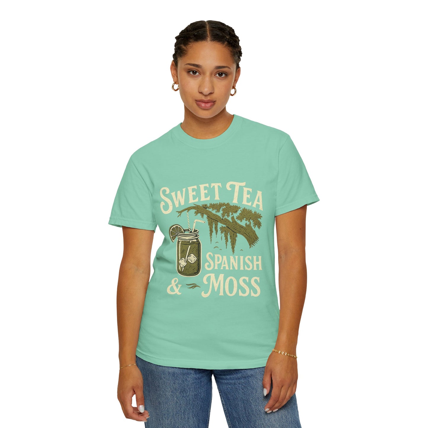Sweet Tea & Spanish Moss T-Shirt, Vintage Style Tee, Southern Comfort Apparel, Gift for Tea Lovers, Relaxed Fit T-Shirt