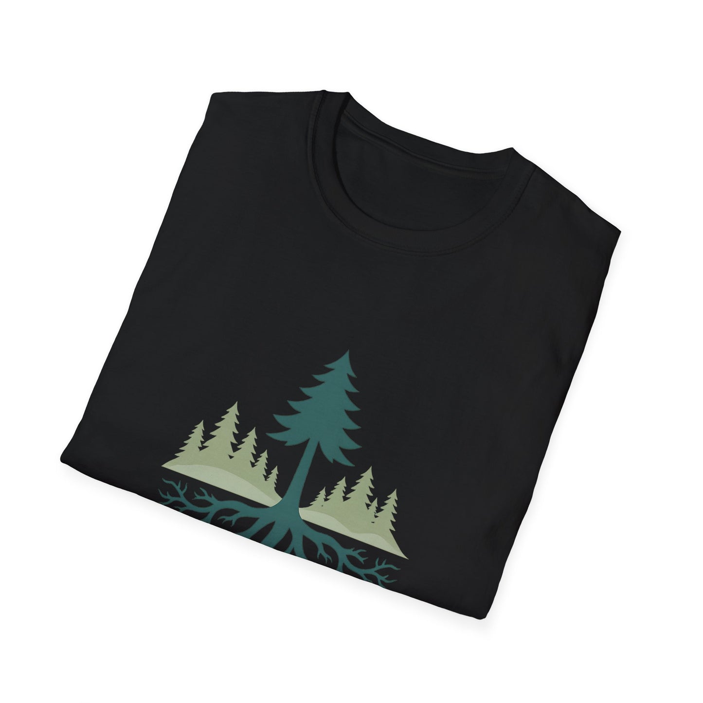 Fractal Forest T-Shirt – Nature Graphic Tee, Outdoor Shirt
