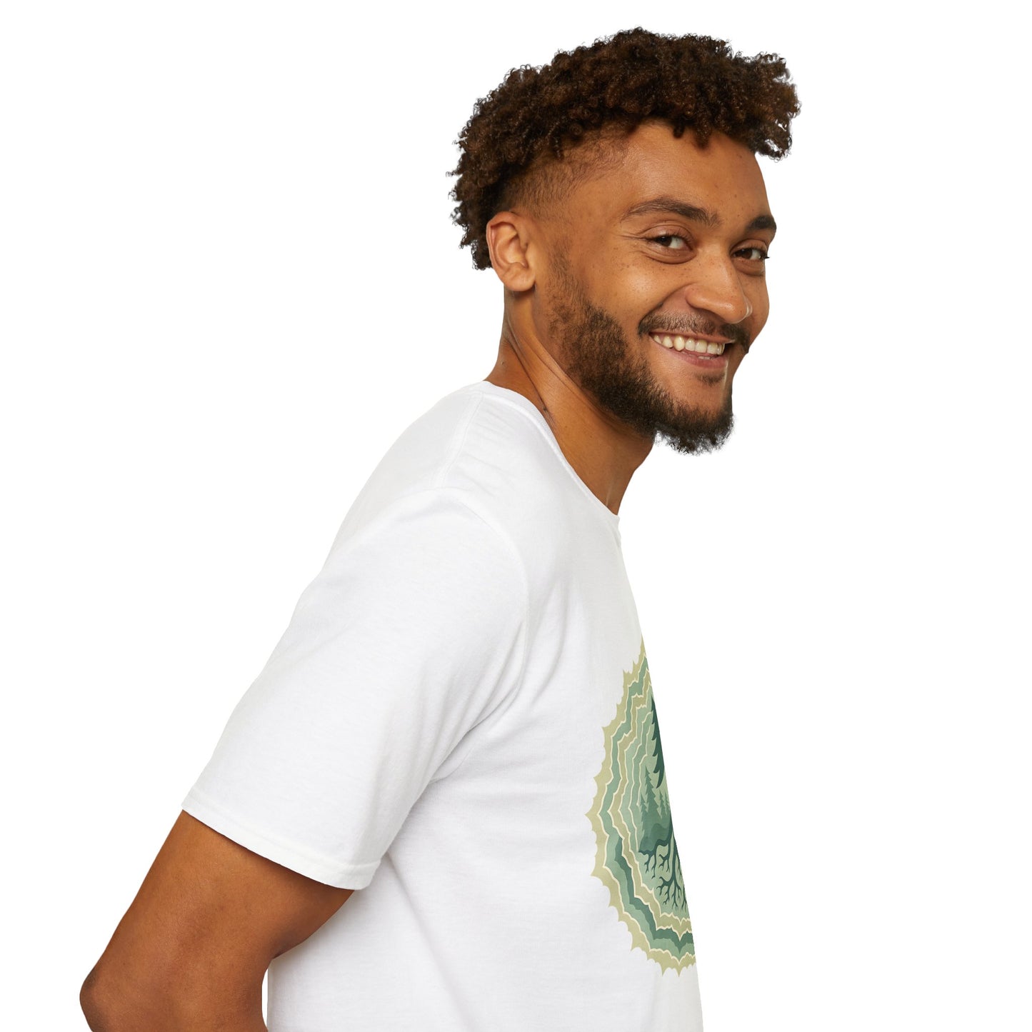 Fractal Forest T-Shirt – Nature Graphic Tee, Outdoor Shirt