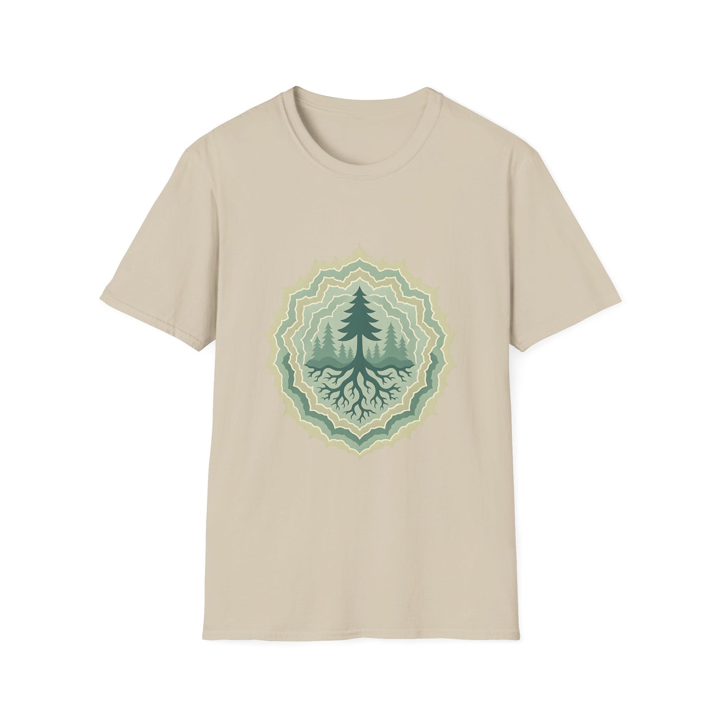 Fractal Forest T-Shirt – Nature Graphic Tee, Outdoor Shirt
