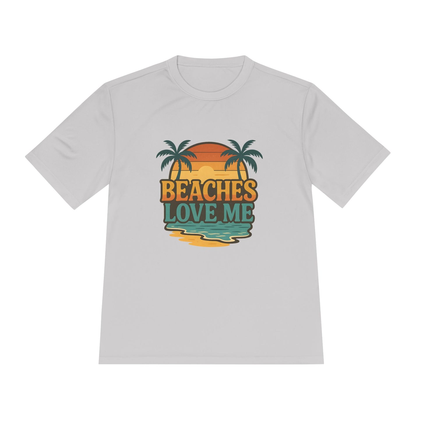 Beach Vibes Unisex Moisture Wicking Tee, Summer T-Shirt, Vacation Wear, Funny Beach Shirt, Gift for Beach Lovers, Outdoor Activities